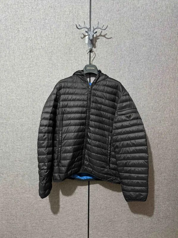Prada Prada Men's Black Quilted Down Jacket Size US L / EU 52-54 / 3 - 1 Thumbnail