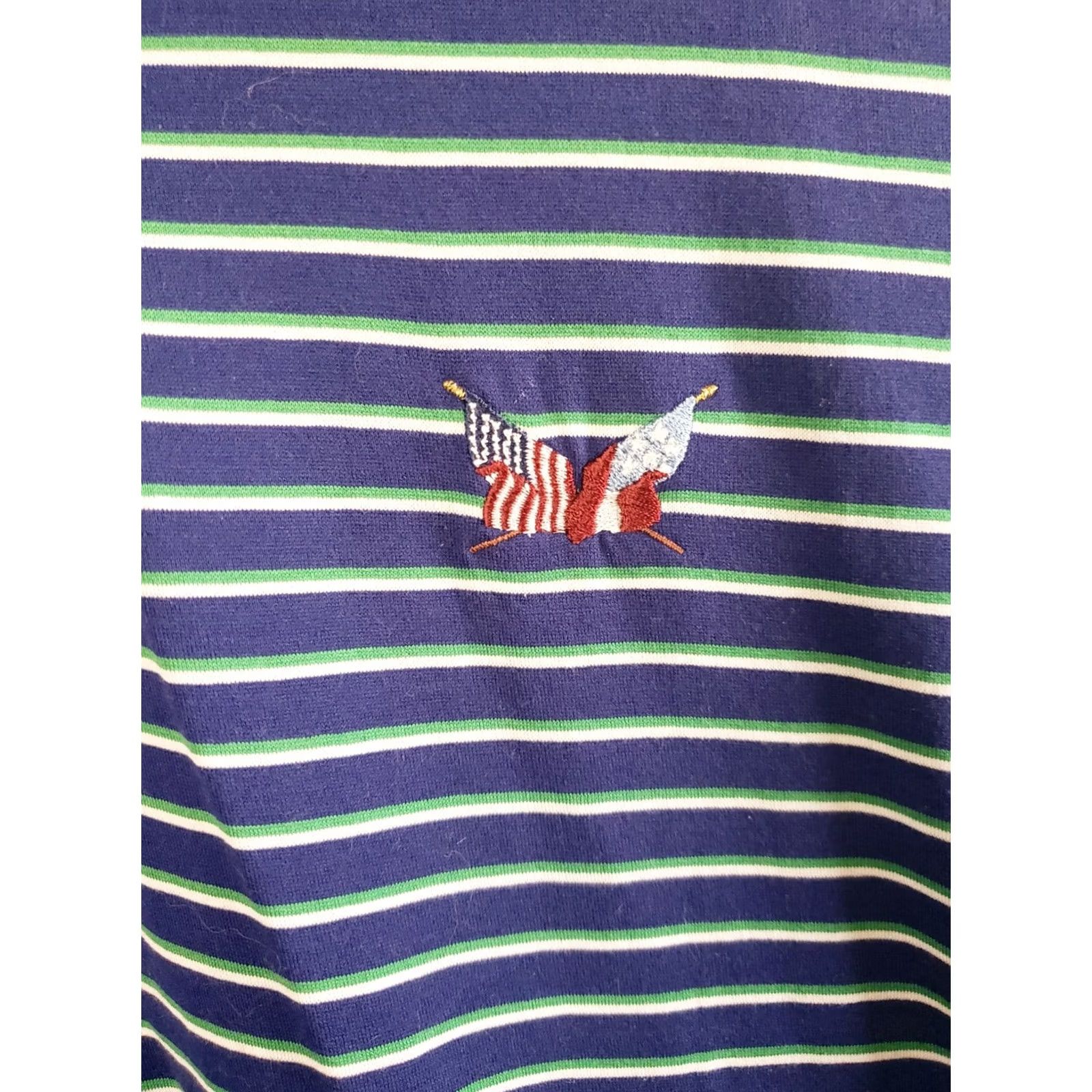 Ralph Lauren VINTAGE Polo Golf Ralph Lauren Polo Shirt Mens XL Blue Green Stripe Short Sleeve Stretch Size US XL / EU 56 / 4 - 5 Thumbnail