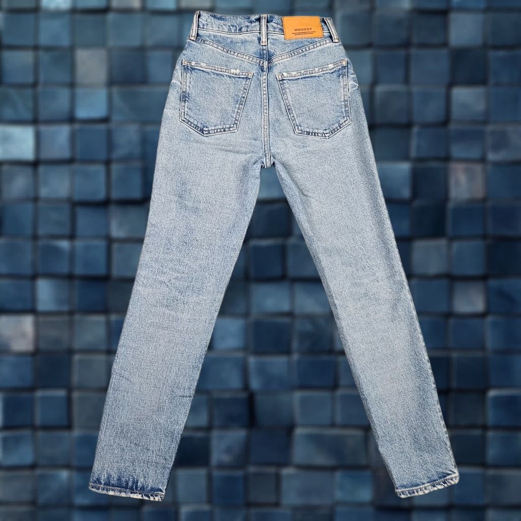 MOUSSY MOUSSY Jeans Women's Light Blue High Waist Casual Size 23 Denim Blue Regular Fit 23s Japan Mens? Size 40" / US 18 - 1 Thumbnail