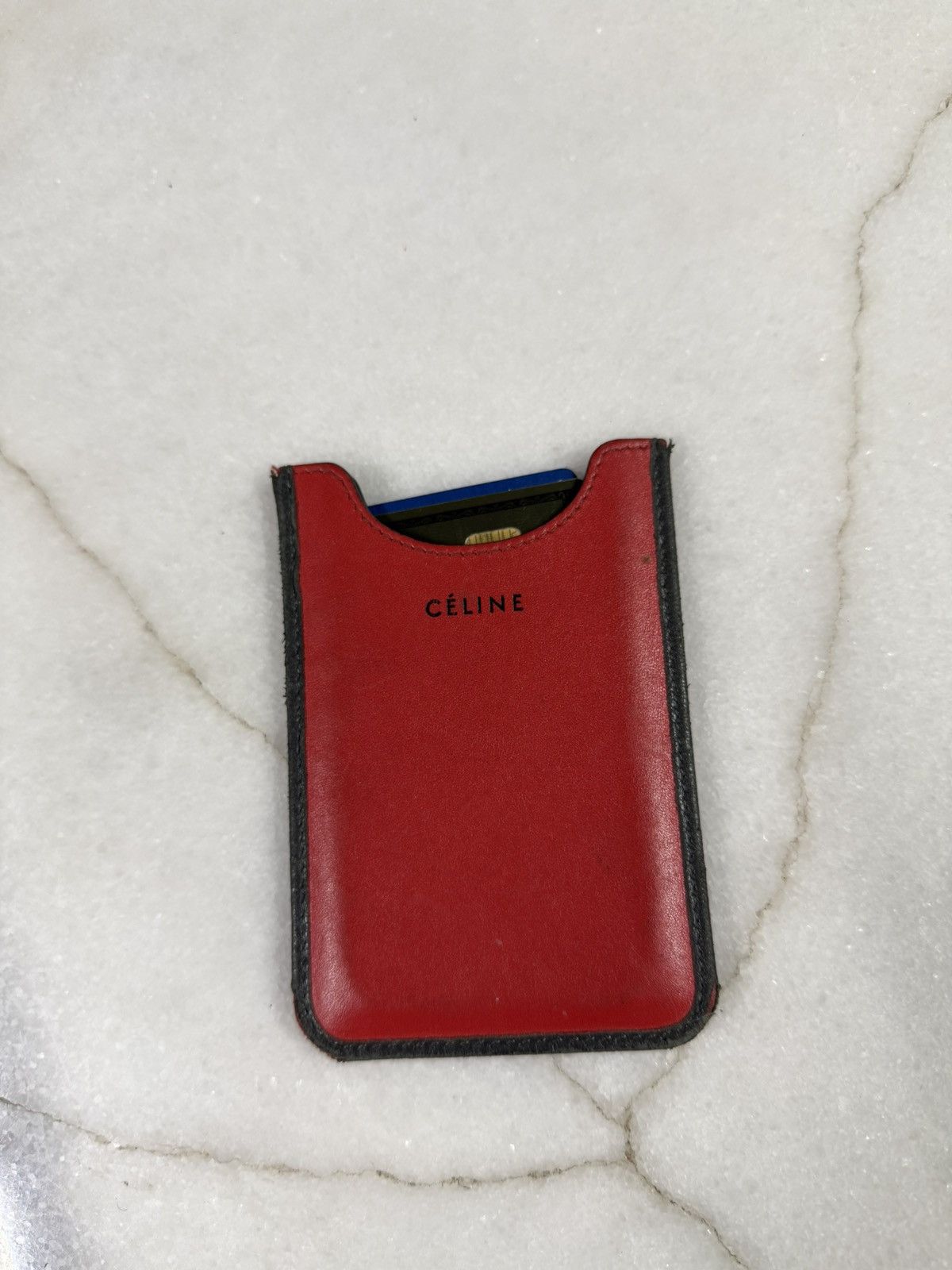 Celine Celine Card Holder Logo Leather Pocket Size ONE SIZE - 4 Thumbnail