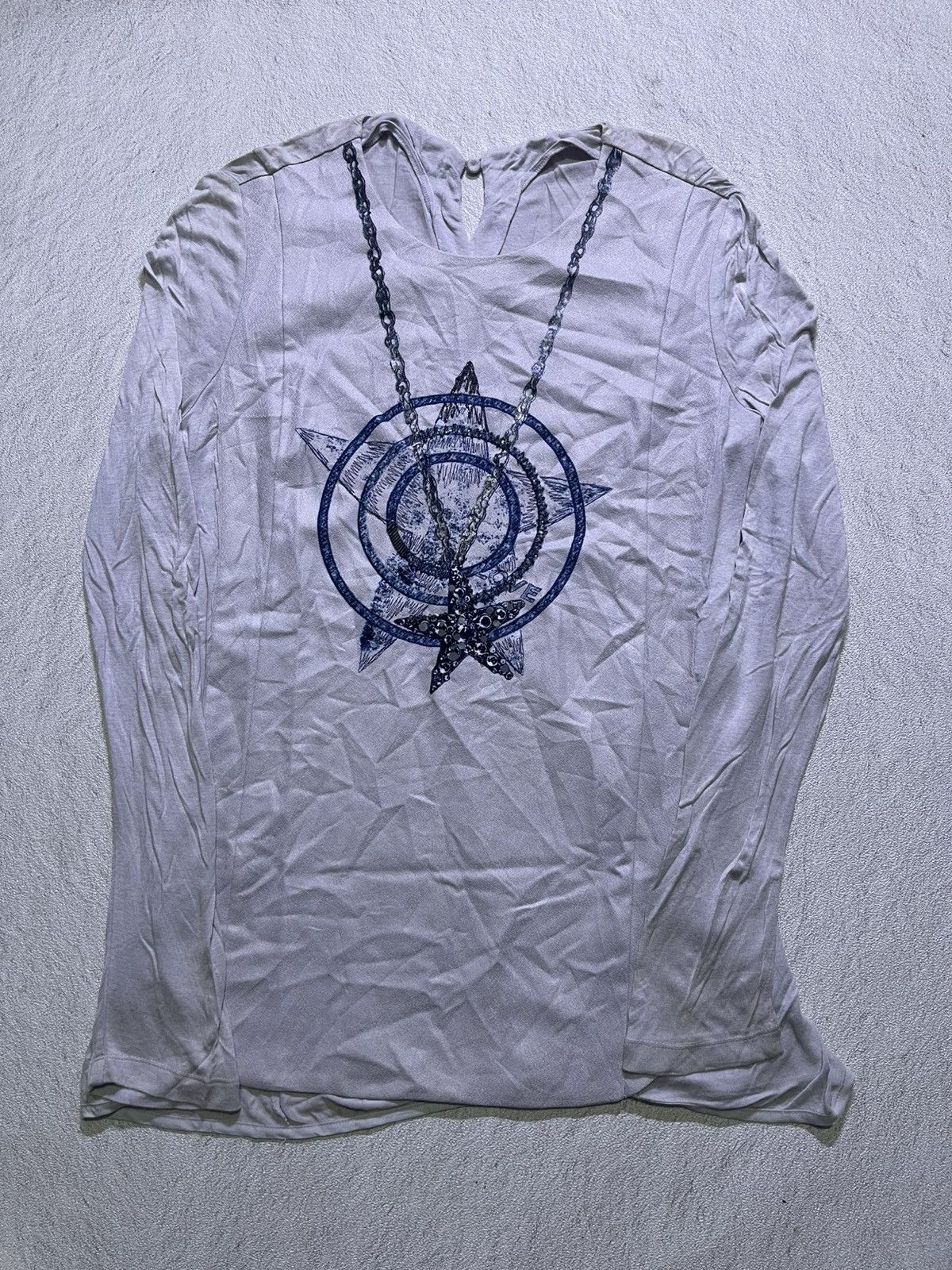 Japanese Brand Y2K long sleeve t-shirt with star necklace motif Size M / US 6-8 / IT 42-44 - 1 Thumbnail