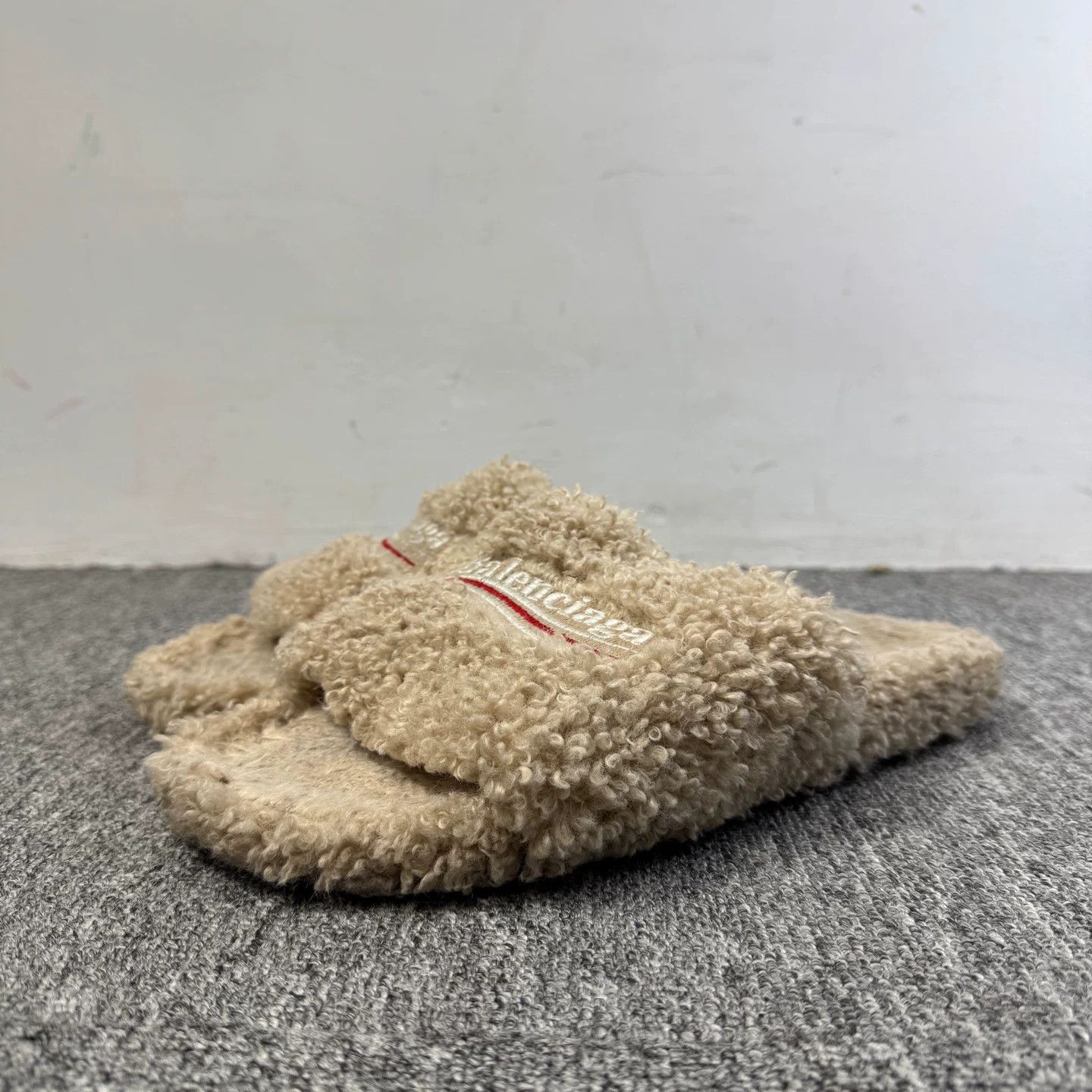 Balenciaga Balenciaga Cola Embroidery Shearling Slippers Size US 9 / EU 42 - 1 Thumbnail