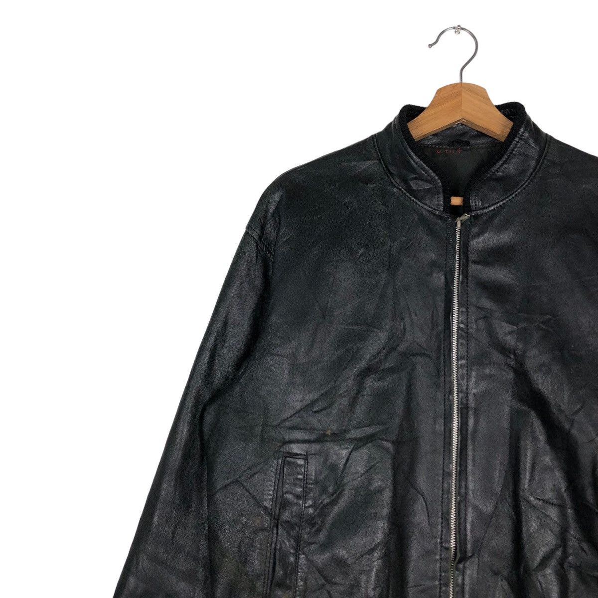 Japanese Brand 🔥Vintage Bomber Biker Leather Jacket Japan Issey Miyake Size US L / EU 52-54 / 3 - 7 Thumbnail