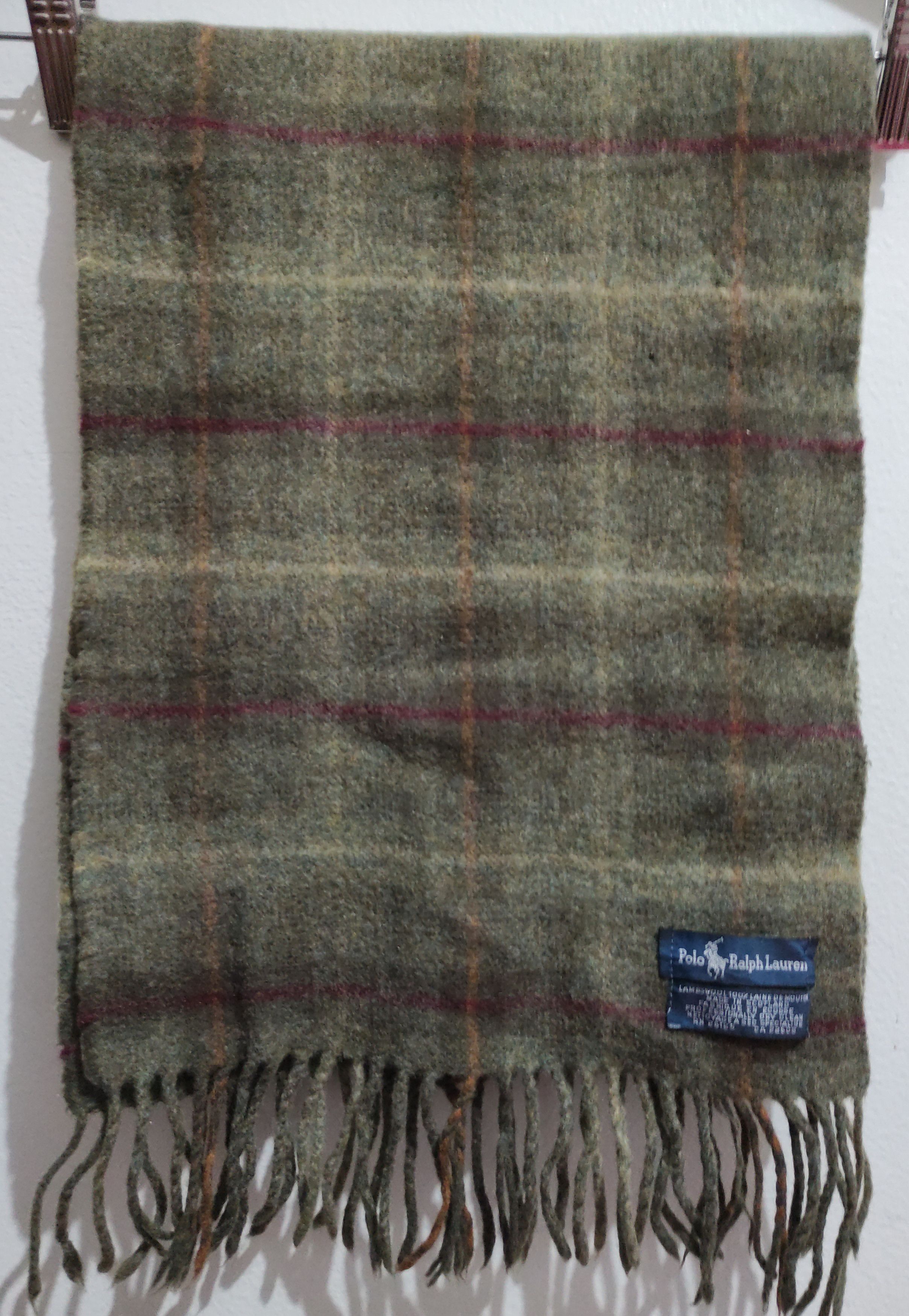 Polo Ralph Lauren × Vintage Polo Ralph Lauren Lambswool plaid scarf Size ONE SIZE - 4 Thumbnail