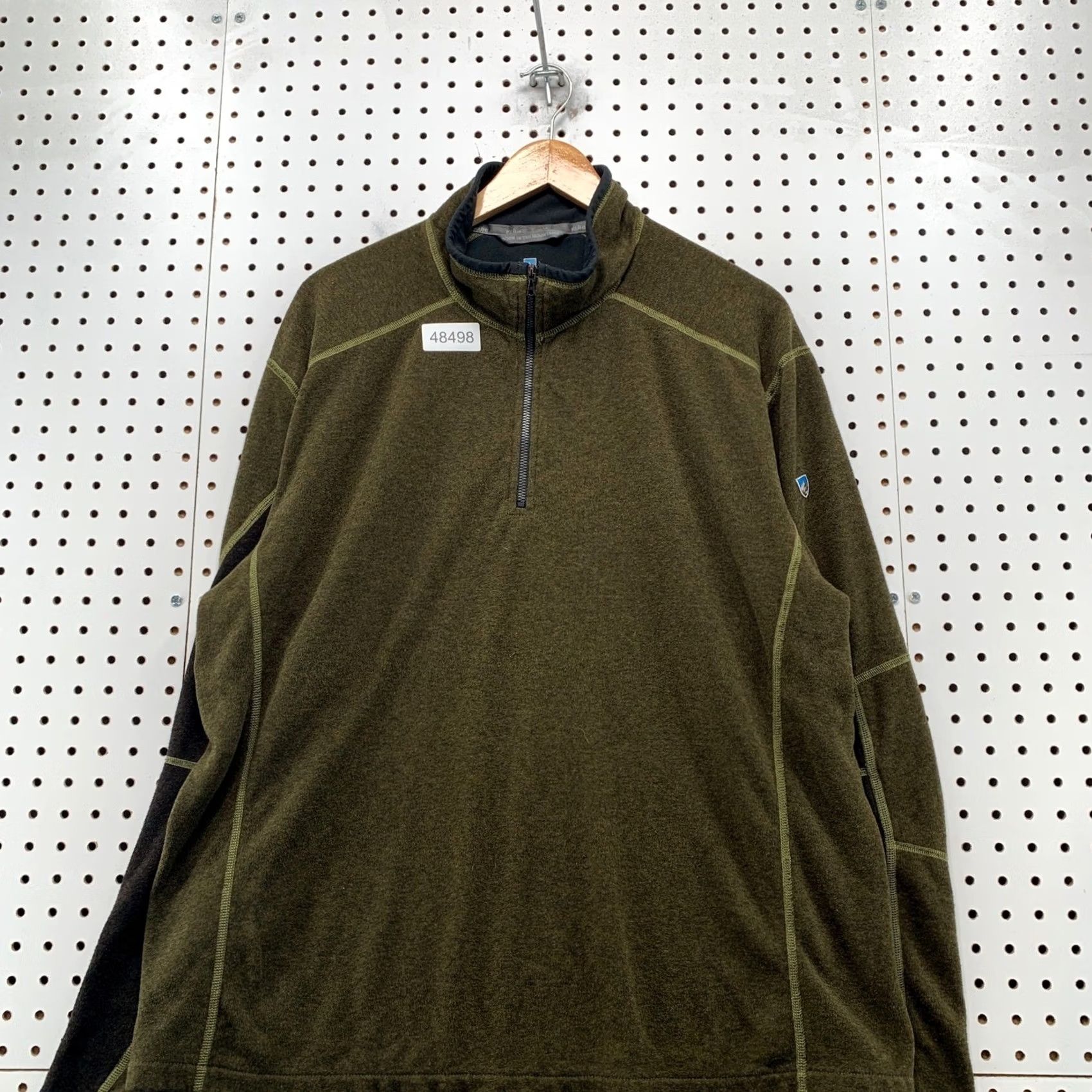Olive Kuhl Kashmira Pullover Sweater Mens XXL Olive Green 1/4 Zip Performance Fleece Size US XXL / EU 58 / 5 - 4 Thumbnail