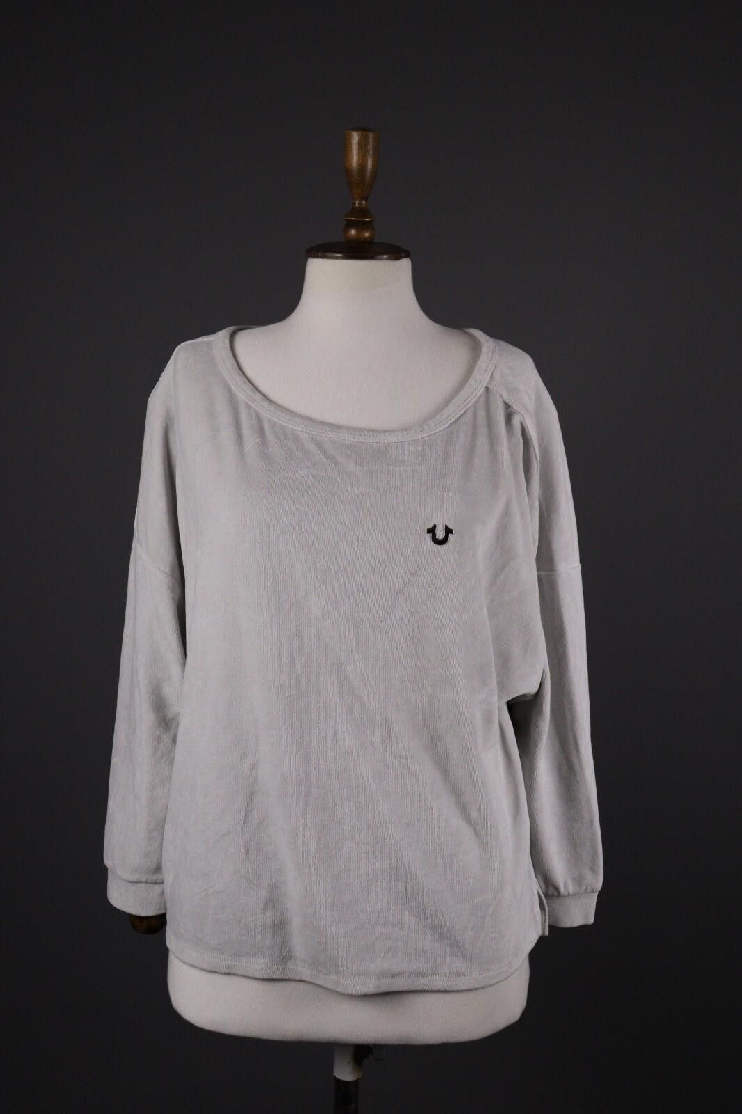 True Religion True Religion Wide Boxy Sweat Gray Top Shirt Size S Size S / US 4 / IT 40 - 1 Thumbnail