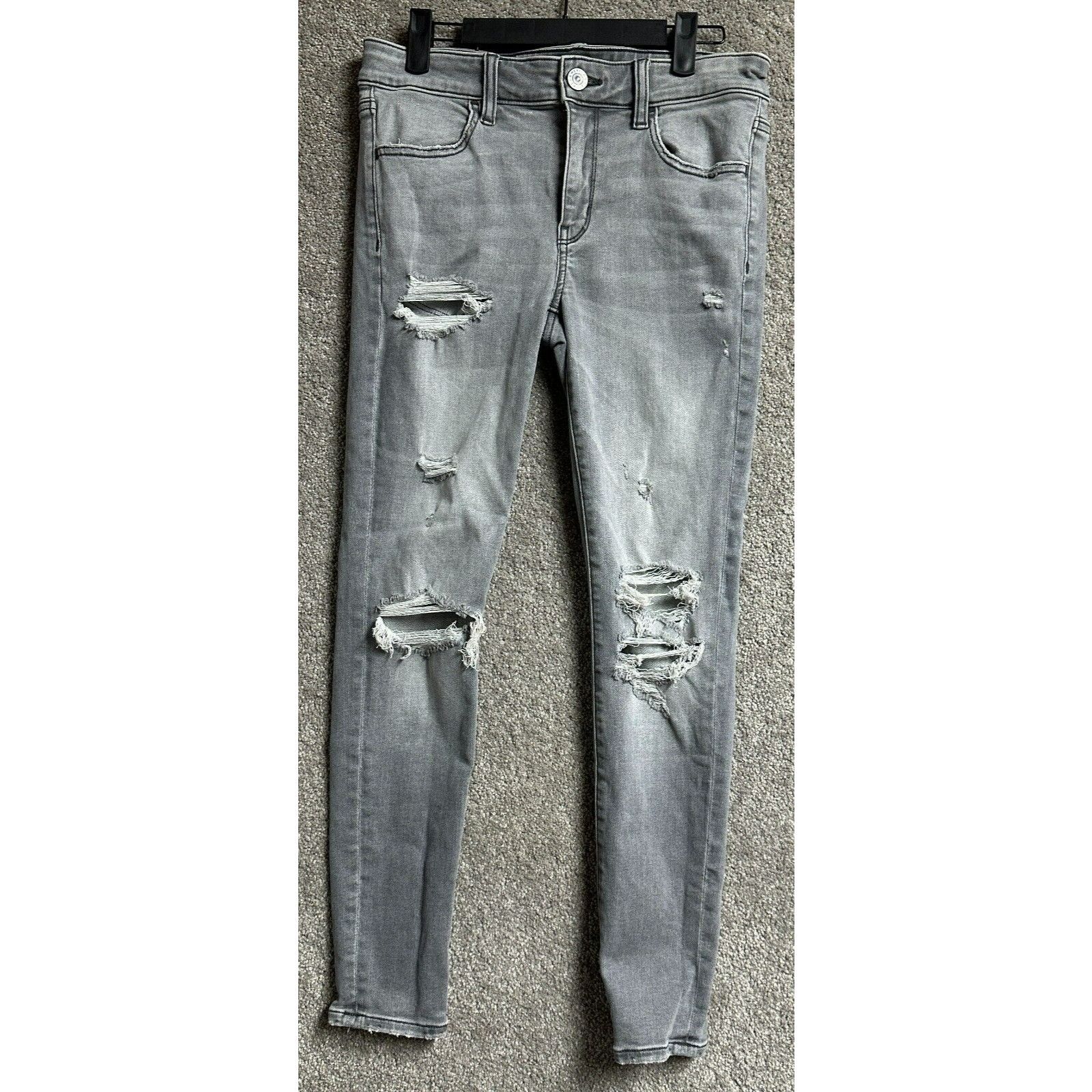 American Eagle Outfitters American Eagle Jeggings Womens 6 Short Distressed Ripped Size 28" / US 6 / IT 42 - 1 Thumbnail