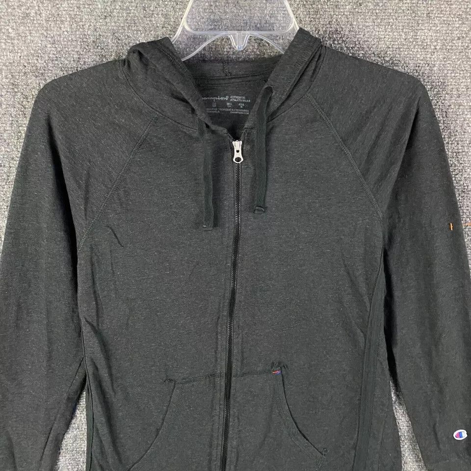 Champion Champion Hoodie Women's Small Full Zip Cotton Blend Gray S Size S / US 4 / IT 40 - 2 Thumbnail