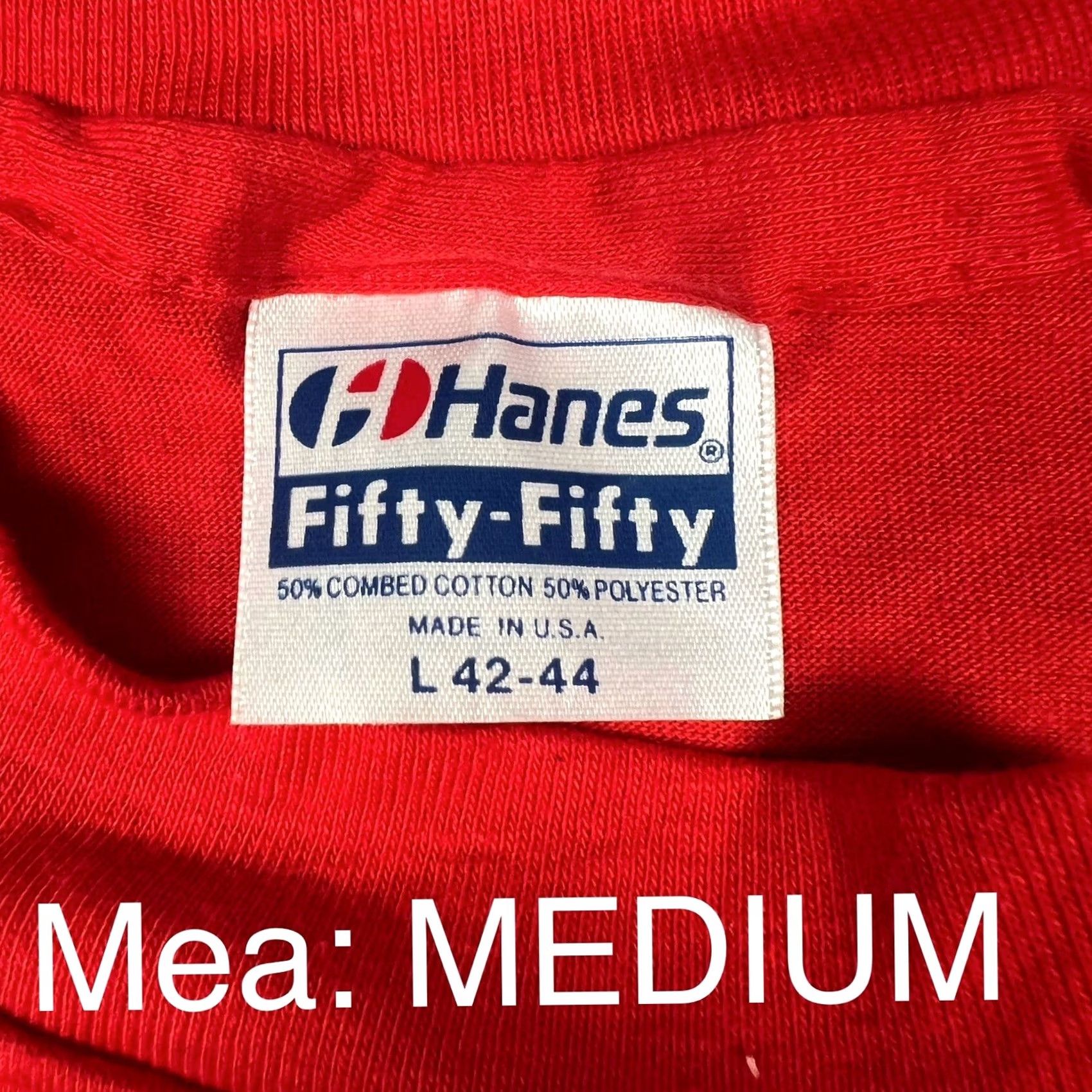 Hanes VINTAGE Hanes Red T-Shirt 80s Country Western Nashville Made USA Medium Shirt Unisex Adults Mens Womens Size US M / EU 48-50 / 2 - 2 Thumbnail