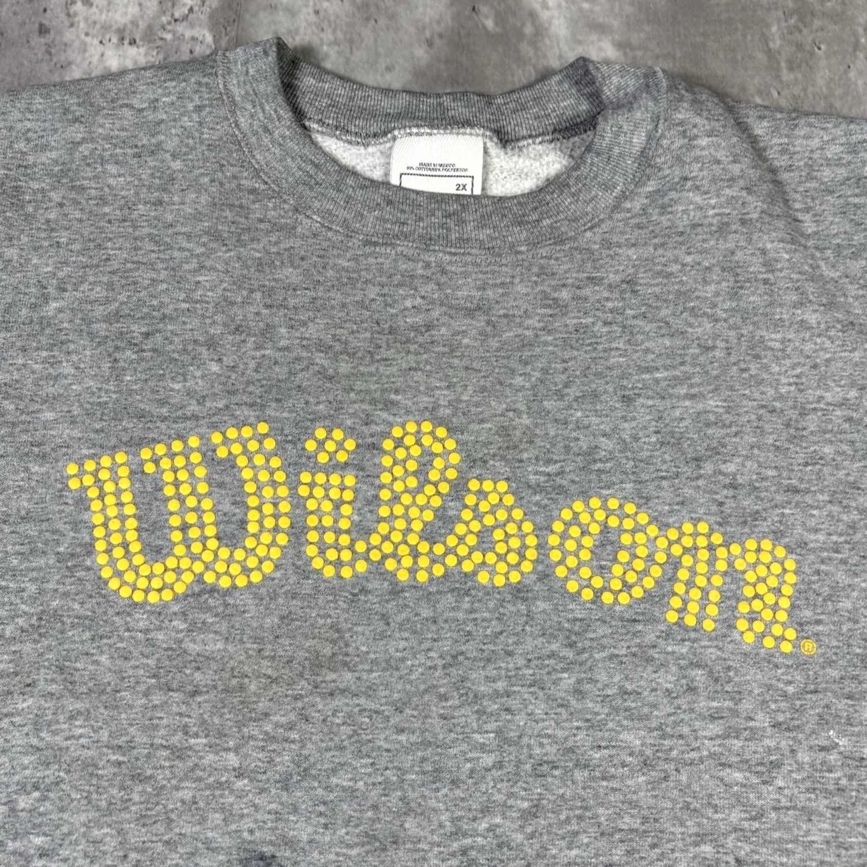 Wilson VINTAGE 90s Wilson Sweatshirt Crewneck Pullover Adult 2XL Gray Cotton Fleece Logo Graphic Print Muscles Mens Size US XXL / EU 58 / 5 - 3 Thumbnail