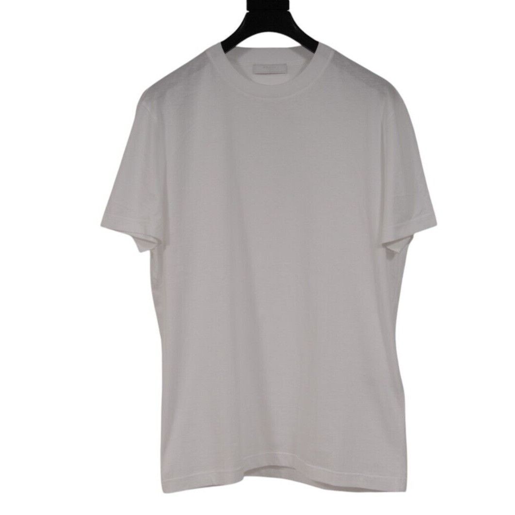 Crewneck T Shirt White 100% Cotton