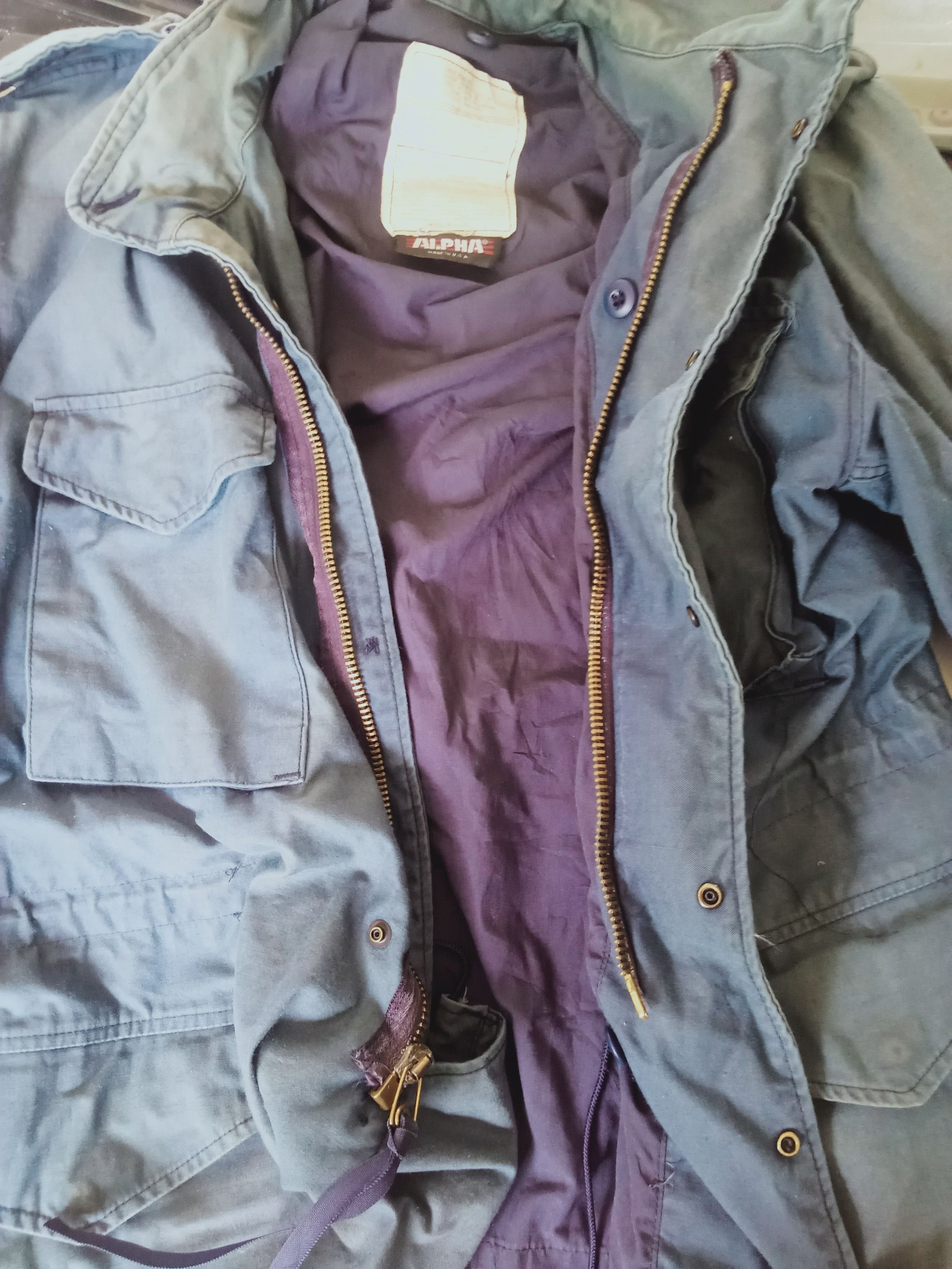 Alpha Industries Vintage Alpha Industries M 65 Field Jacket Sunfaded Size US L / EU 52-54 / 3 - 3 Thumbnail
