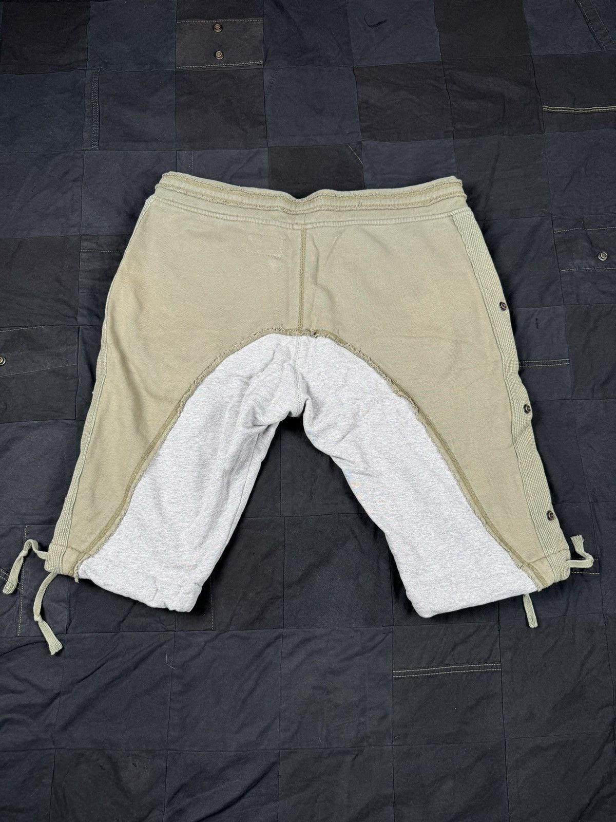 Greg Lauren Army Recycled Fleece 50/50 Short Size US 34 / EU 50 - 3 Thumbnail