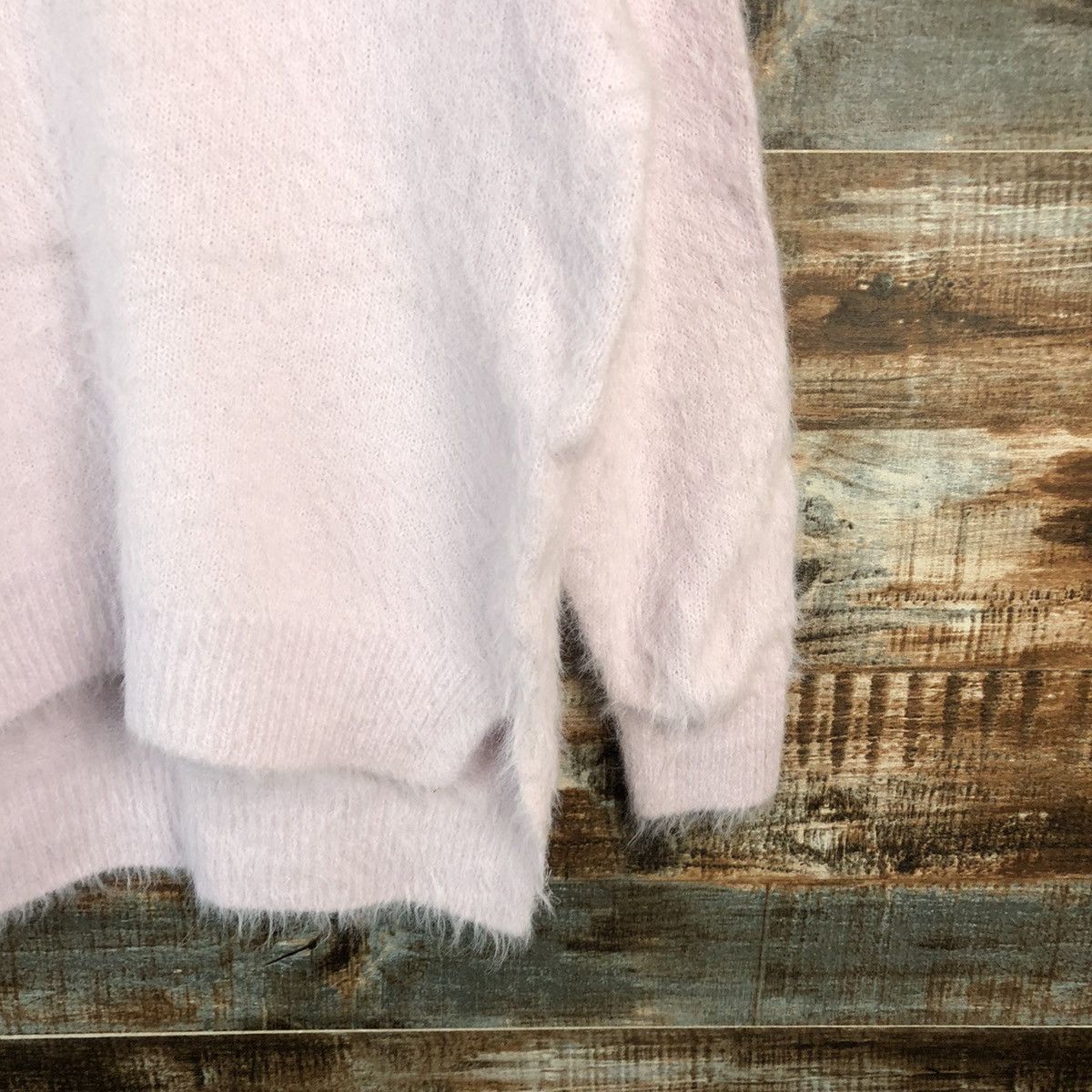 Japanese Brand DL Glacier Pink Mohair Knitwear #C433 Size L / US 10 / IT 46 - 8 Thumbnail