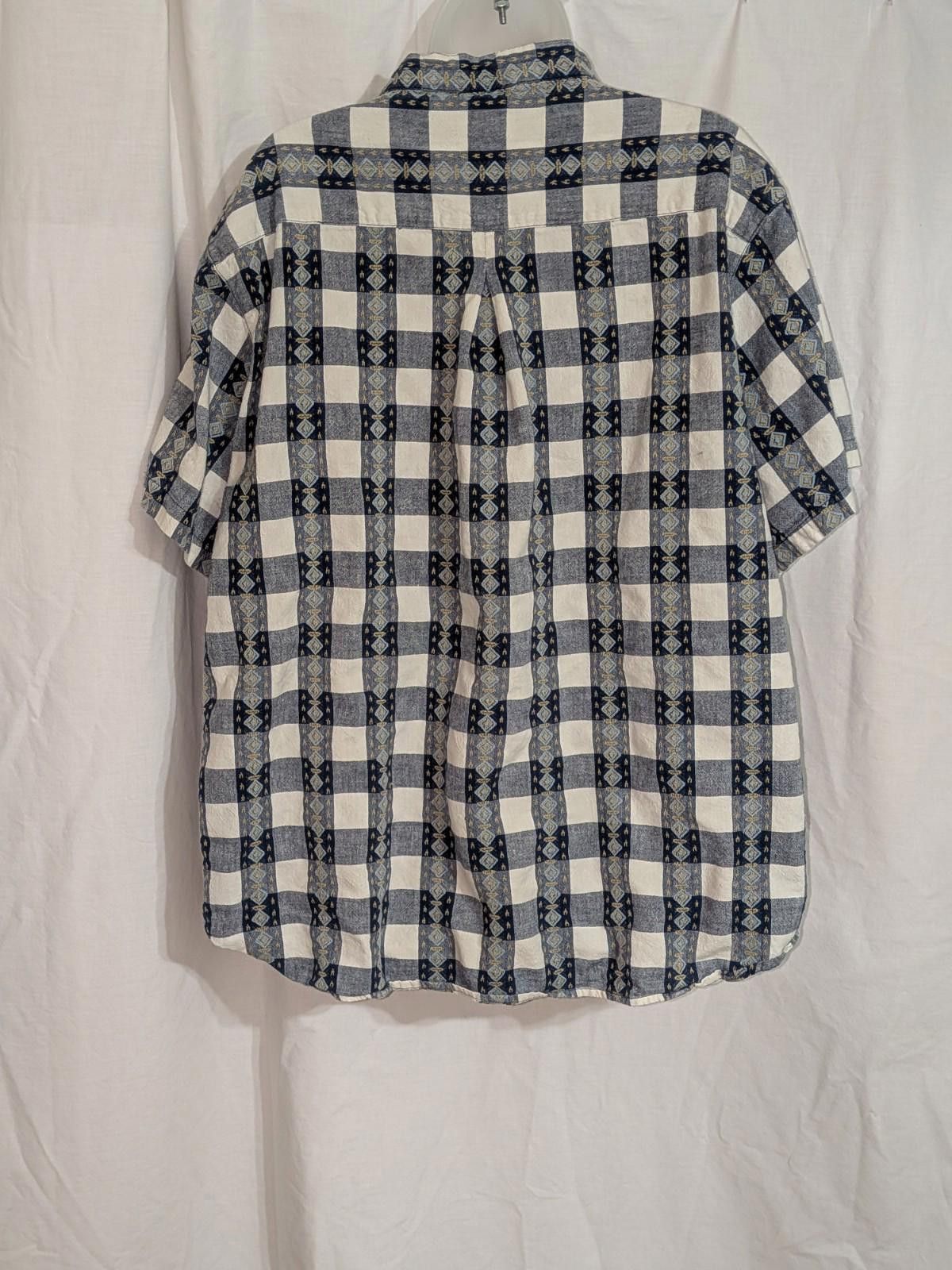 Blair VTG 90s Blair Men's Bohemian 100% Cotton Button Up Shirt 3XL Size US XXL / EU 58 / 5 - 4 Thumbnail