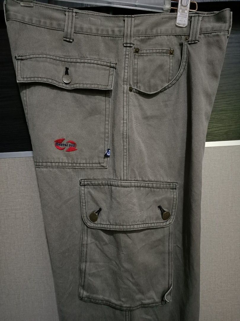 Designer × Vintage Vintage barrell roll street clothing cargo baggy pants Size US 32 / EU 48 - 7 Thumbnail