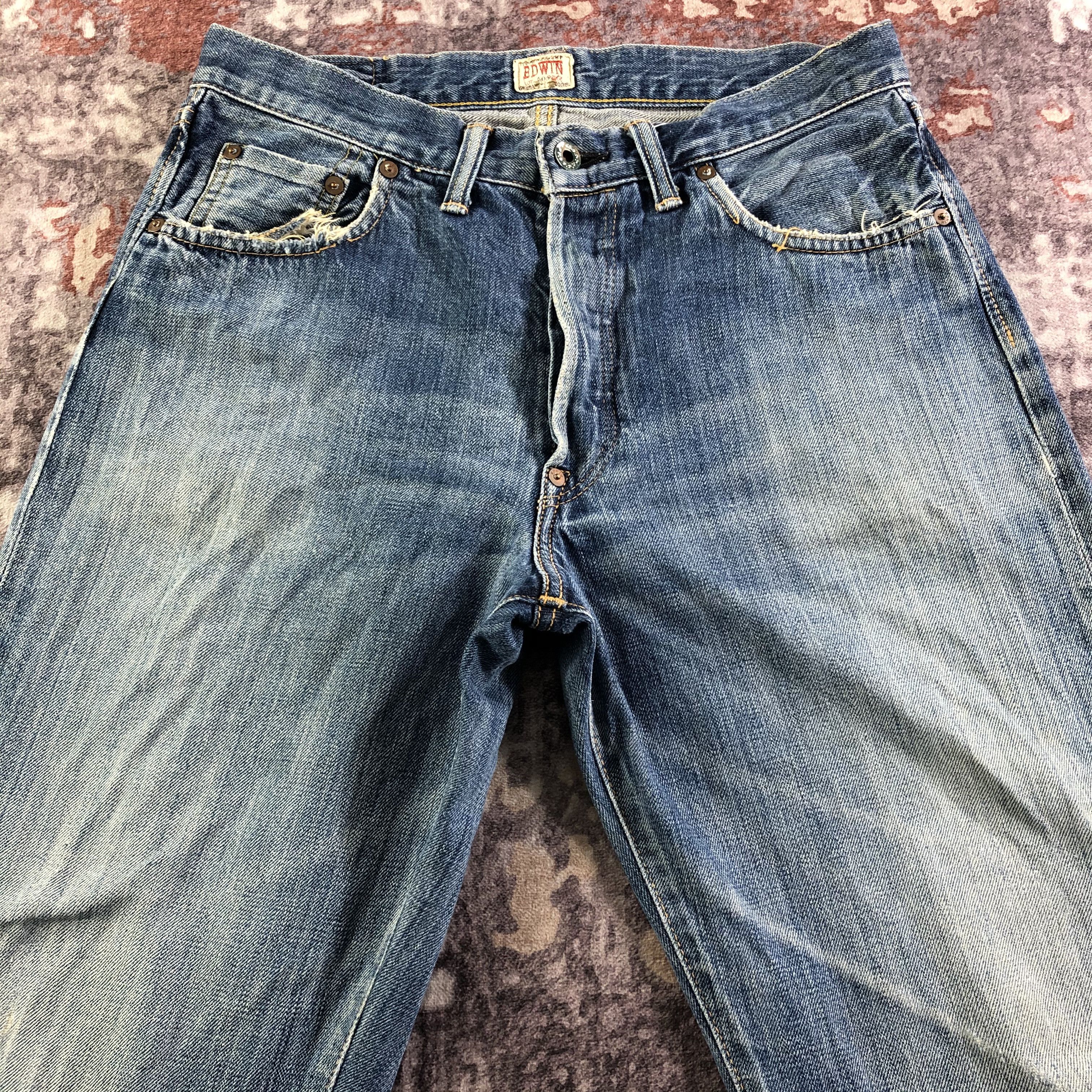 Edwin Vintage Blue Wash Edwin 505 Selvedge Jeans-JM3632 Size US 32 / EU 48 - 3 Thumbnail