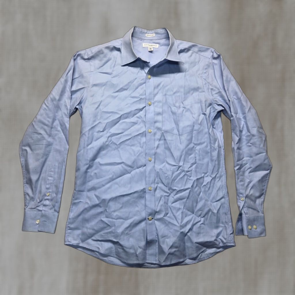 Banana Republic VINTAGE Banana Republic Men's Dress Shirt Slim Fit Button-Up Blue 15.5 Neck Business Casual Office Mens Size 40R - 1 Thumbnail