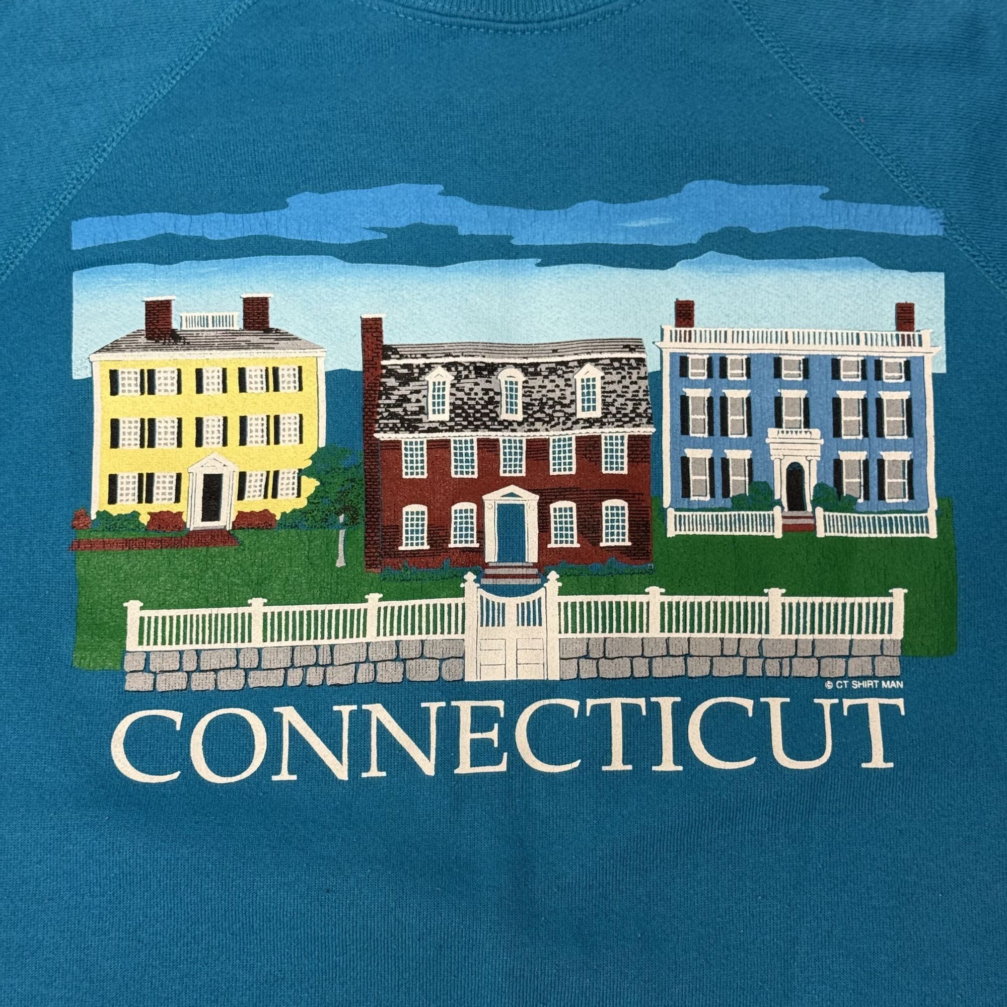 Hanes 80's Connecticut The Constitution State 50/50 RAGLAN L Size US L / EU 52-54 / 3 - 1 Thumbnail