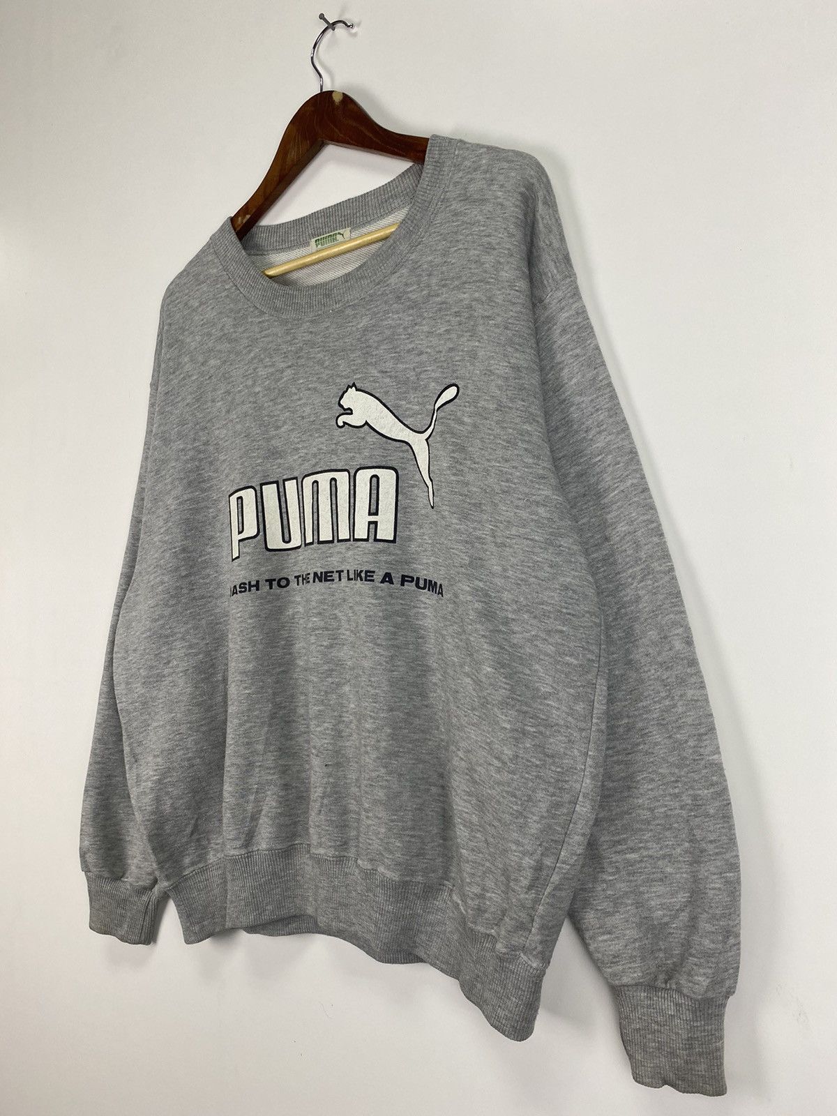 Puma × Vintage Vintage 90’s Puma big logo sweatshirt Size US L / EU 52-54 / 3 - 4 Thumbnail