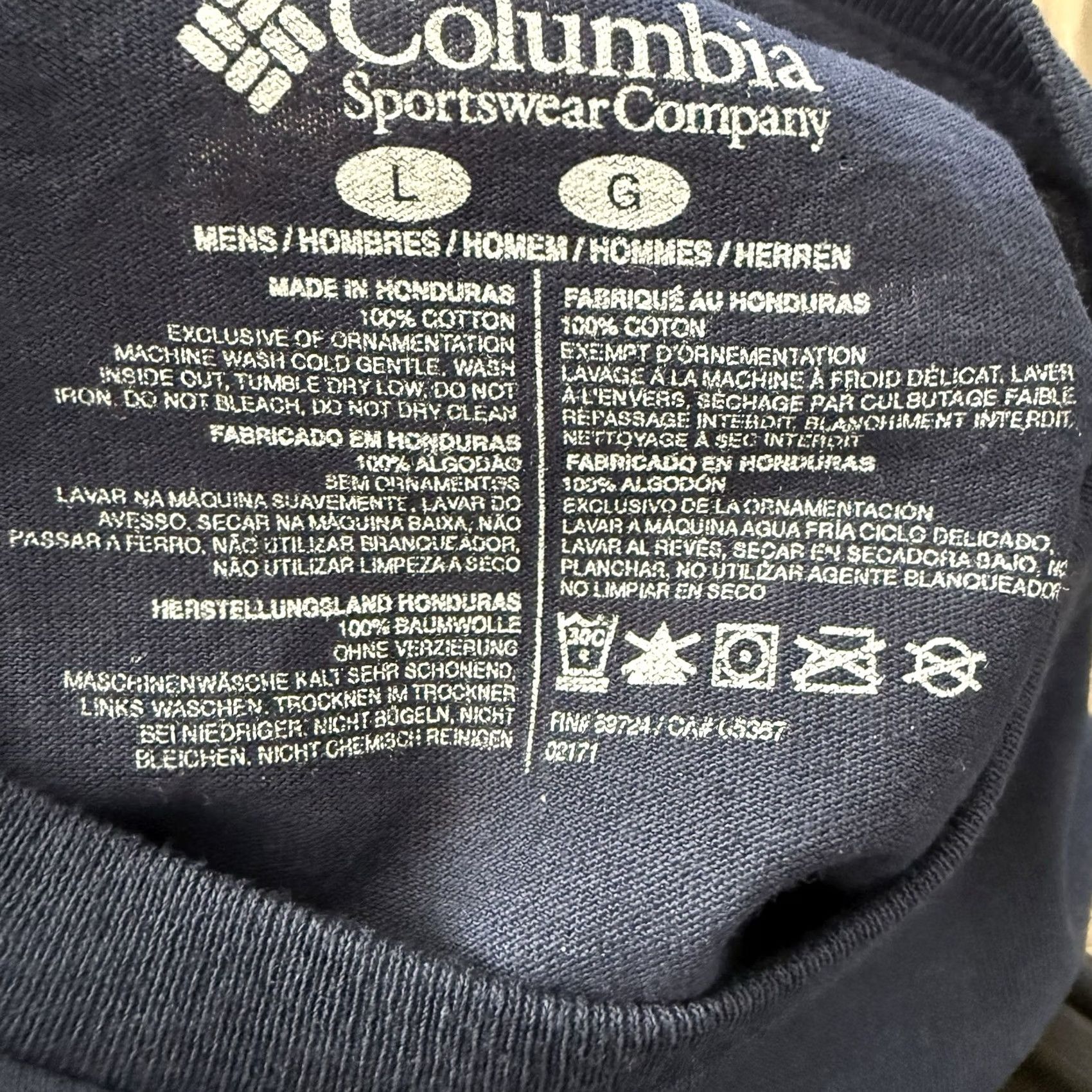 Vintage Columbia PFG Long Sleeve T-Shirt Mens Large Navy Blue Flag Graphic Cotton UV Protection Crew Neck Pullover Shirt Regular Fit Fishing Outdoor Seasonal Size US L / EU 52-54 / 3 - 4 Thumbnail