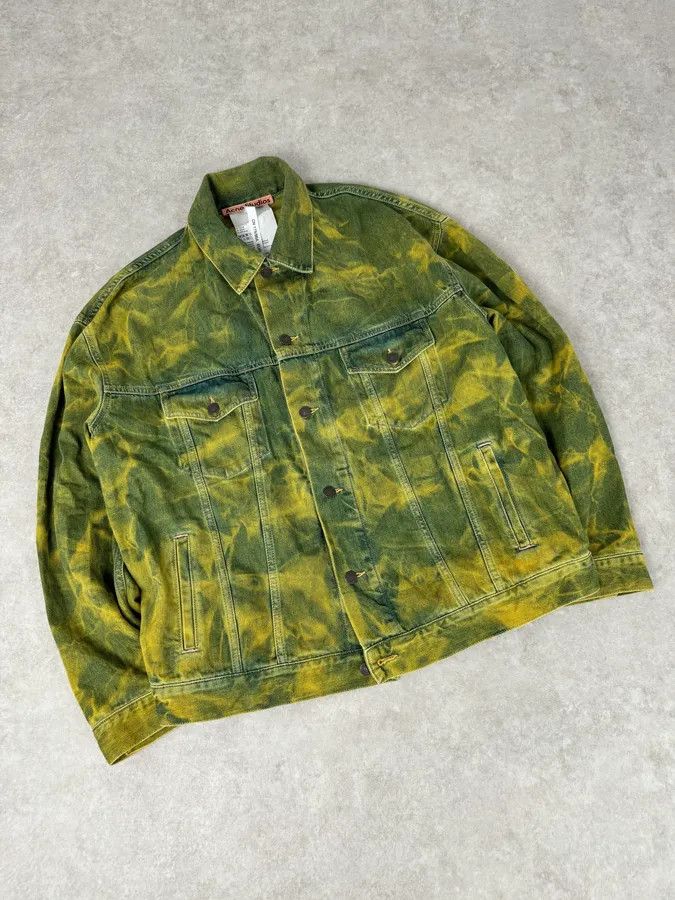 Acne Studios Acne Studios Acid Wash Green & Yellow Denim Jacket Size US L / EU 52-54 / 3 - 4 Thumbnail
