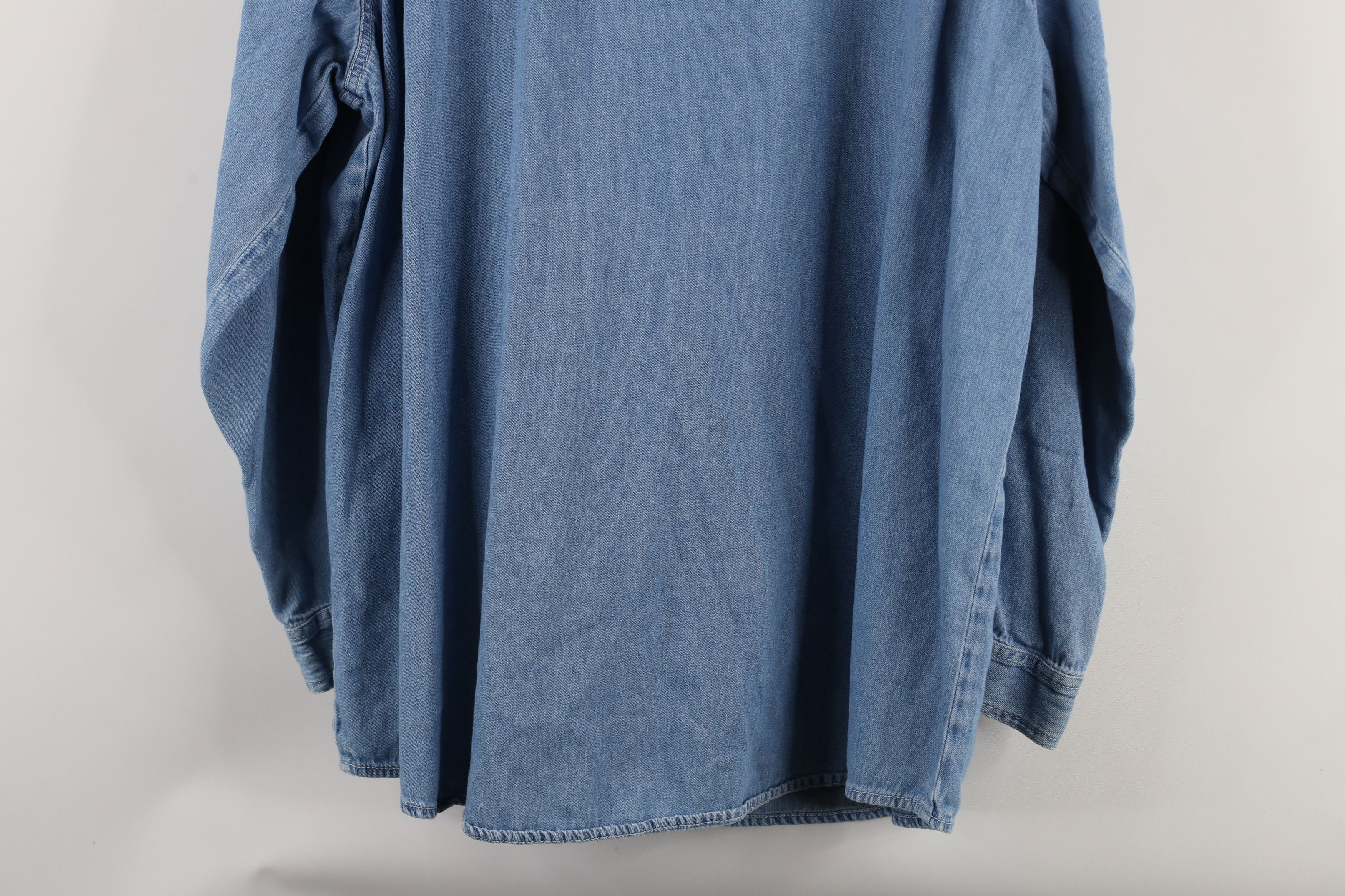 Vintage Vintage 90s Streetwear Garden Pumpkin Denim Button Shirt Size XXL / US 16-18 / IT 52-54 - 14 Thumbnail