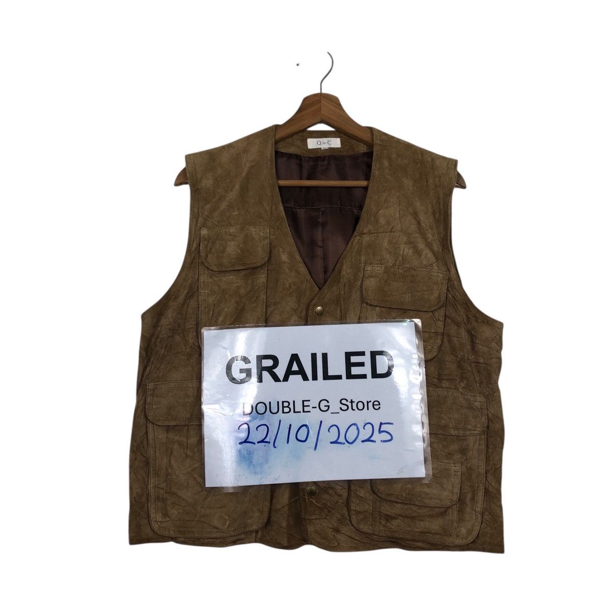 Japanese Brand 📌Q for C Vintage Vest Leather Jacket Worker Issey Miyake Size US M / EU 48-50 / 2 - 1 Thumbnail