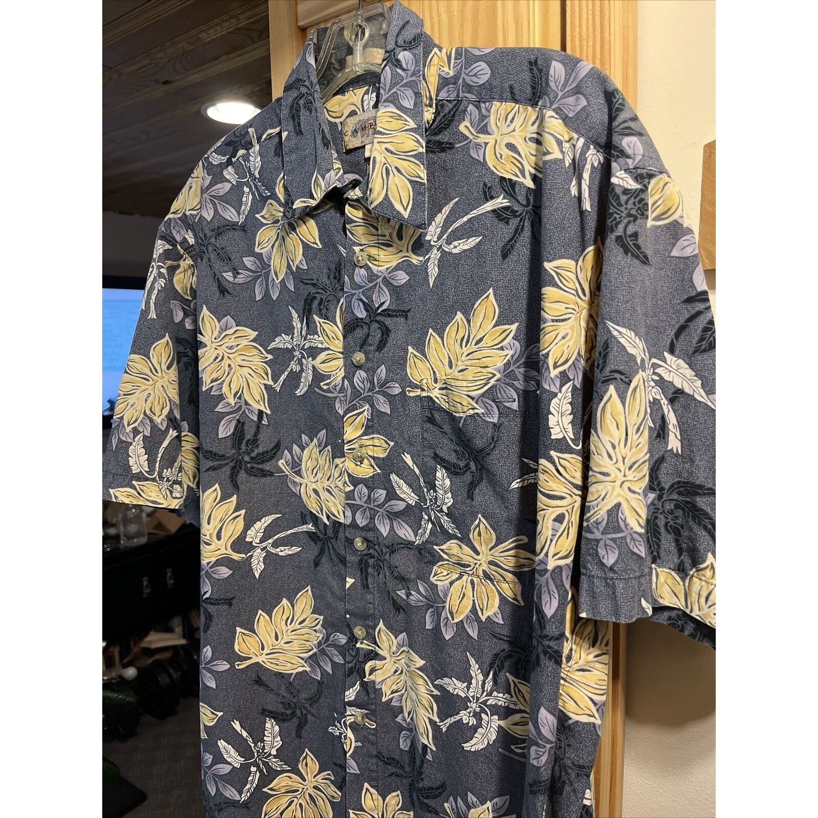 Campia Moda Campia Moda Men’s L Blue Floral SS Cotton Hawaiian Shirt Size US L / EU 52-54 / 3 - 7 Thumbnail
