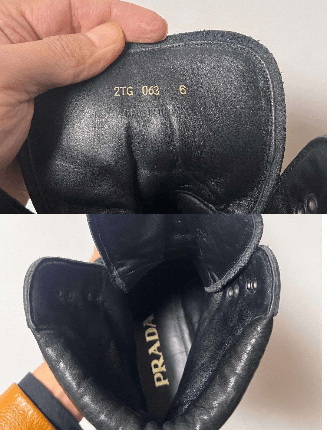 Prada Archive Prada Leather Hiking Boots Buckle Lug Sole Black 00s Size US 8.5 / EU 41-42 - 9 Thumbnail