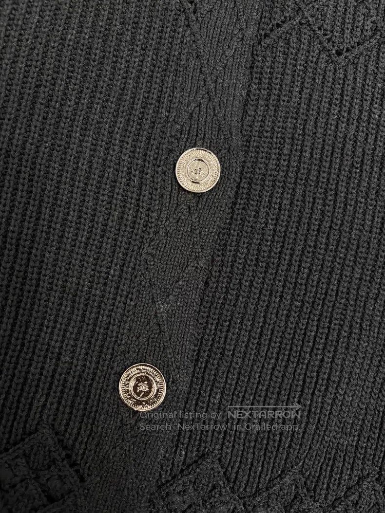 Chanel Chanel Black hollow crochet knitted cardigan coat Size XS / US 0-2 / IT 36-38 - 3 Thumbnail