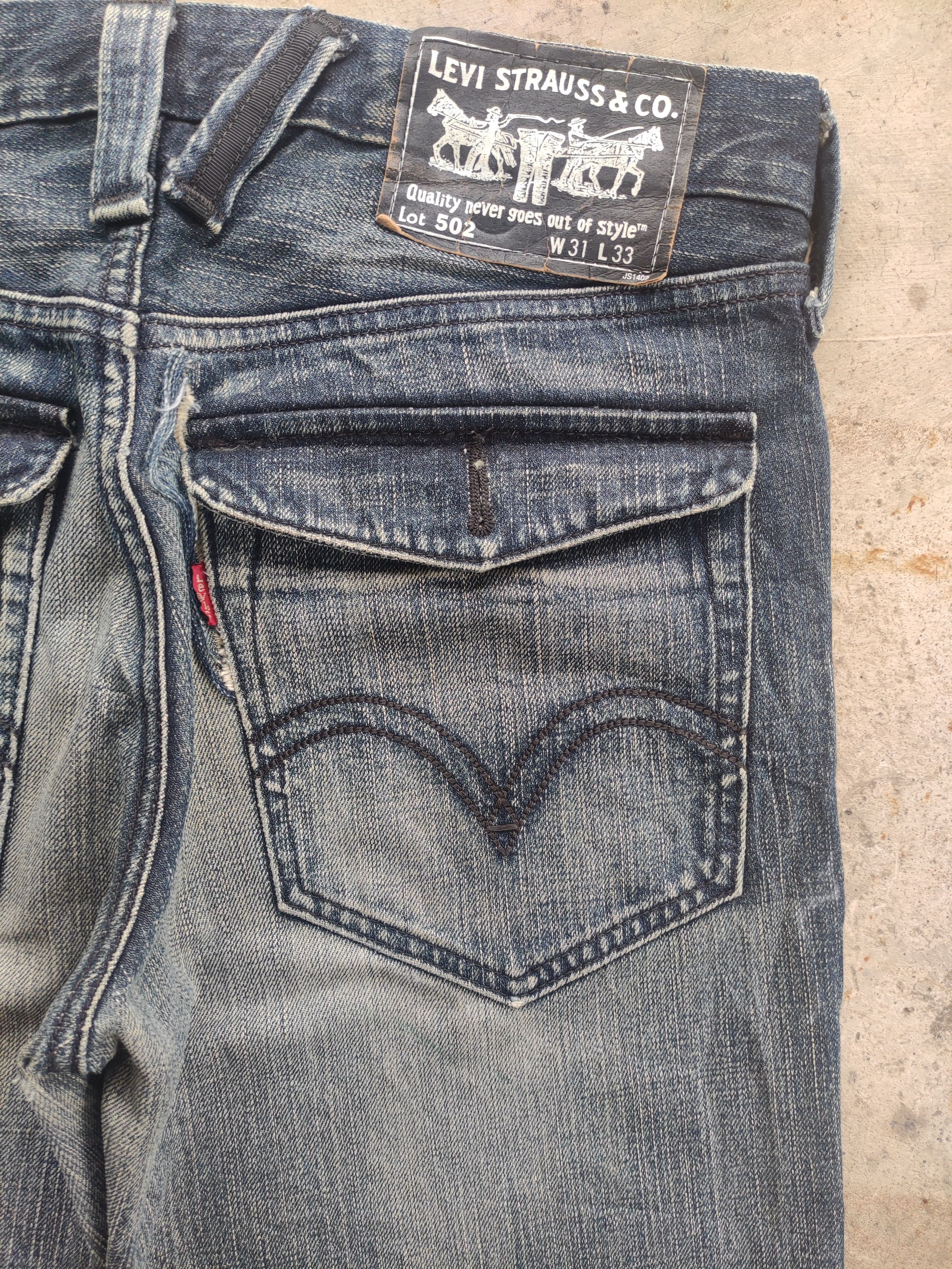 Levi's Vintage Levi's 502 jean Distressed Faded Denim Pants Size US 33 - 11 Thumbnail