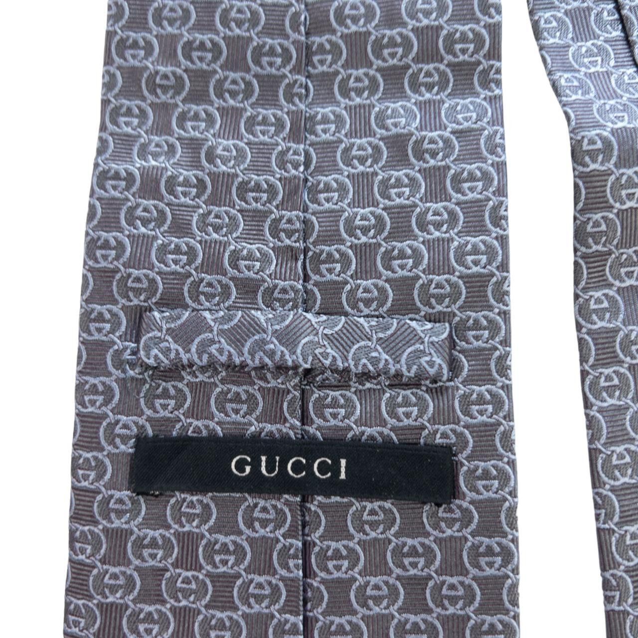 Gucci Vintage Gucci Monogram Silk Tie Size ONE SIZE - 6 Thumbnail