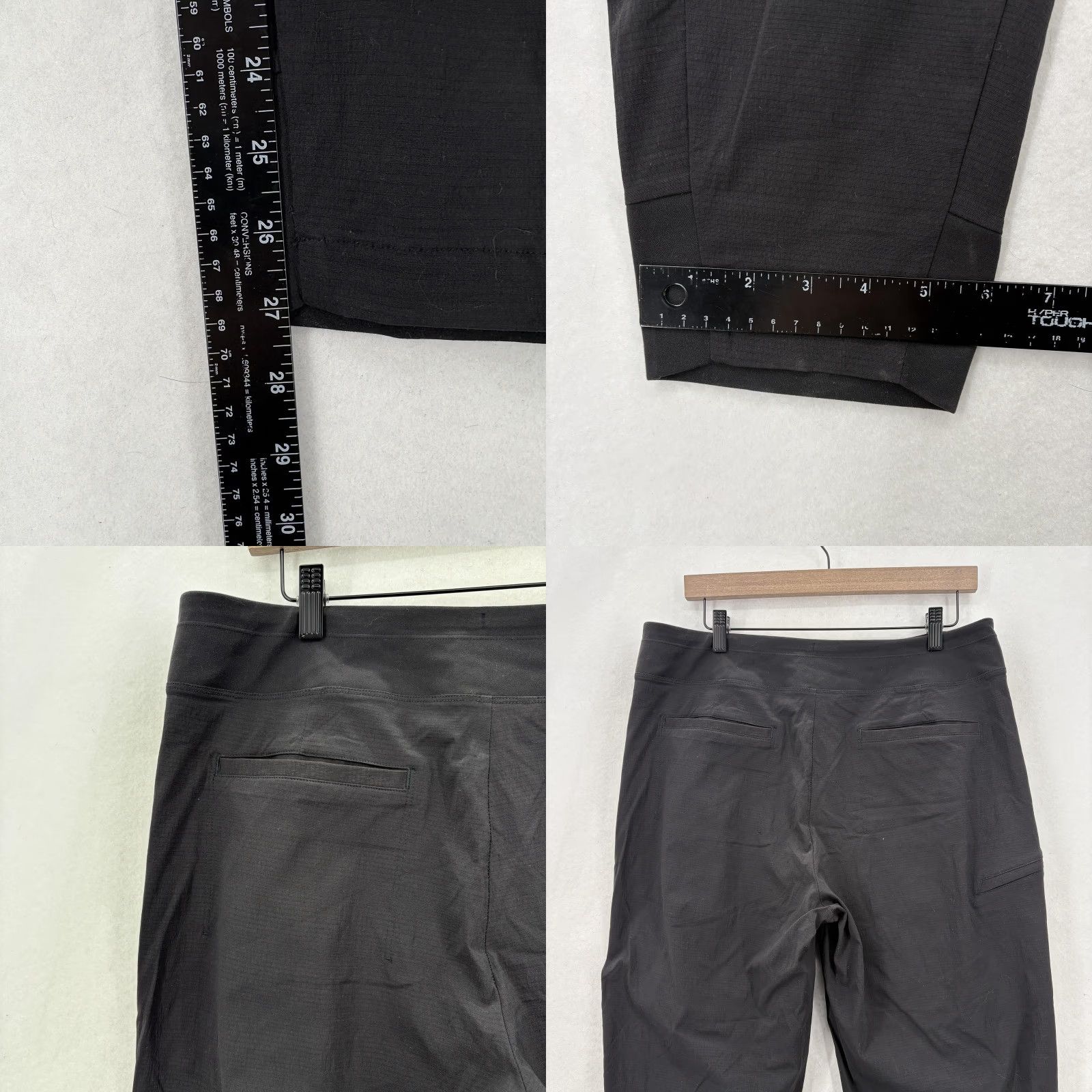 Athleta Athleta Trekkie North High Rise Jogger Pants Womens 12 Black Ripstop Taper Gym Size 34" / US 12 / IT 48 - 8 Thumbnail