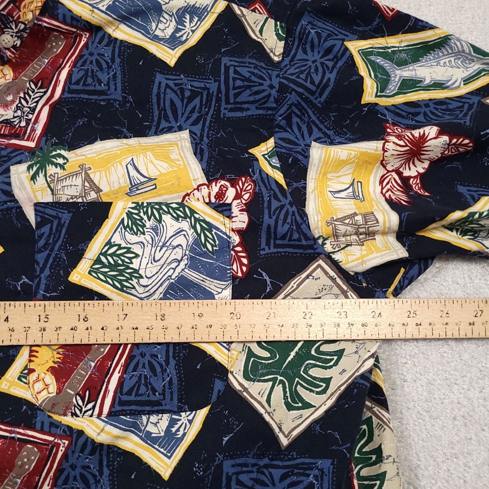 Vintage Natural Issue Hawaiian Shirt Wrinkle Free Button-Down Short Sleeve Mens Large Size US L / EU 52-54 / 3 - 7 Thumbnail