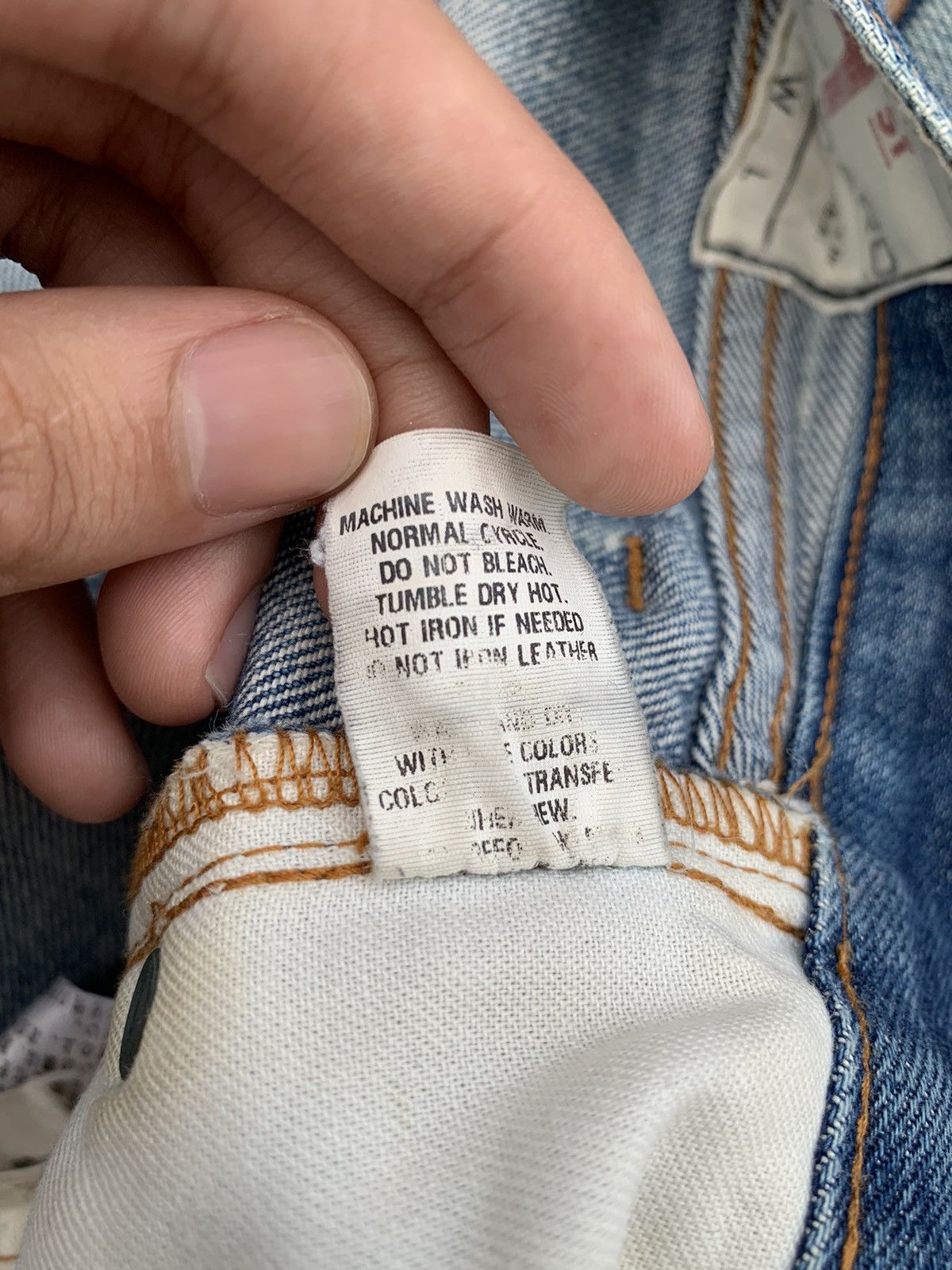 Japanese Brand VINTAGE FIRST STANDARD CO RUSTY FADED DISTRESSED DENIM Size US 33 - 22 Thumbnail