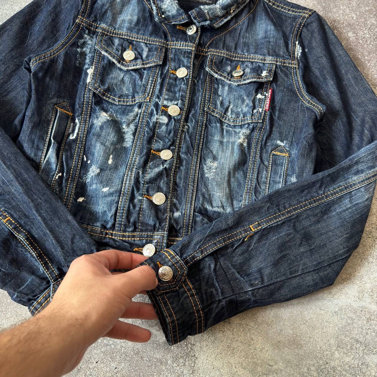 Dsquared2 Dsquared2 Distressed Washed Denim Jacket Size M / US 6-8 / IT 42-44 - 10 Thumbnail