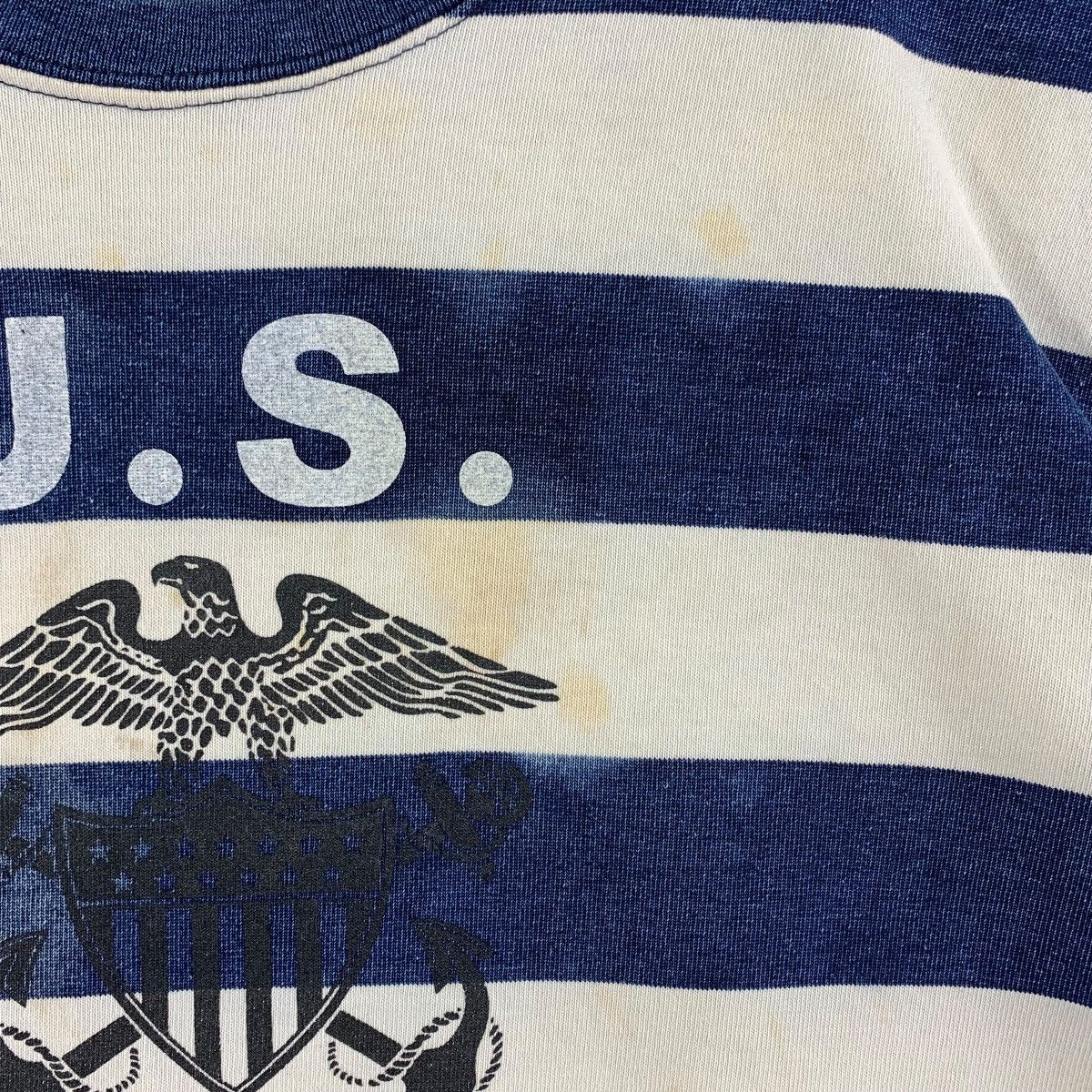 Vintage HOUSTON U.S NAVY stripe tee Size US M / EU 48-50 / 2 - 9 Thumbnail