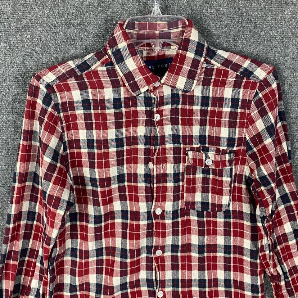 Five Four Five Four Flannel Men's Plaid Linen Adults Button Up S Size US S / EU 44-46 / 1 - 2 Thumbnail