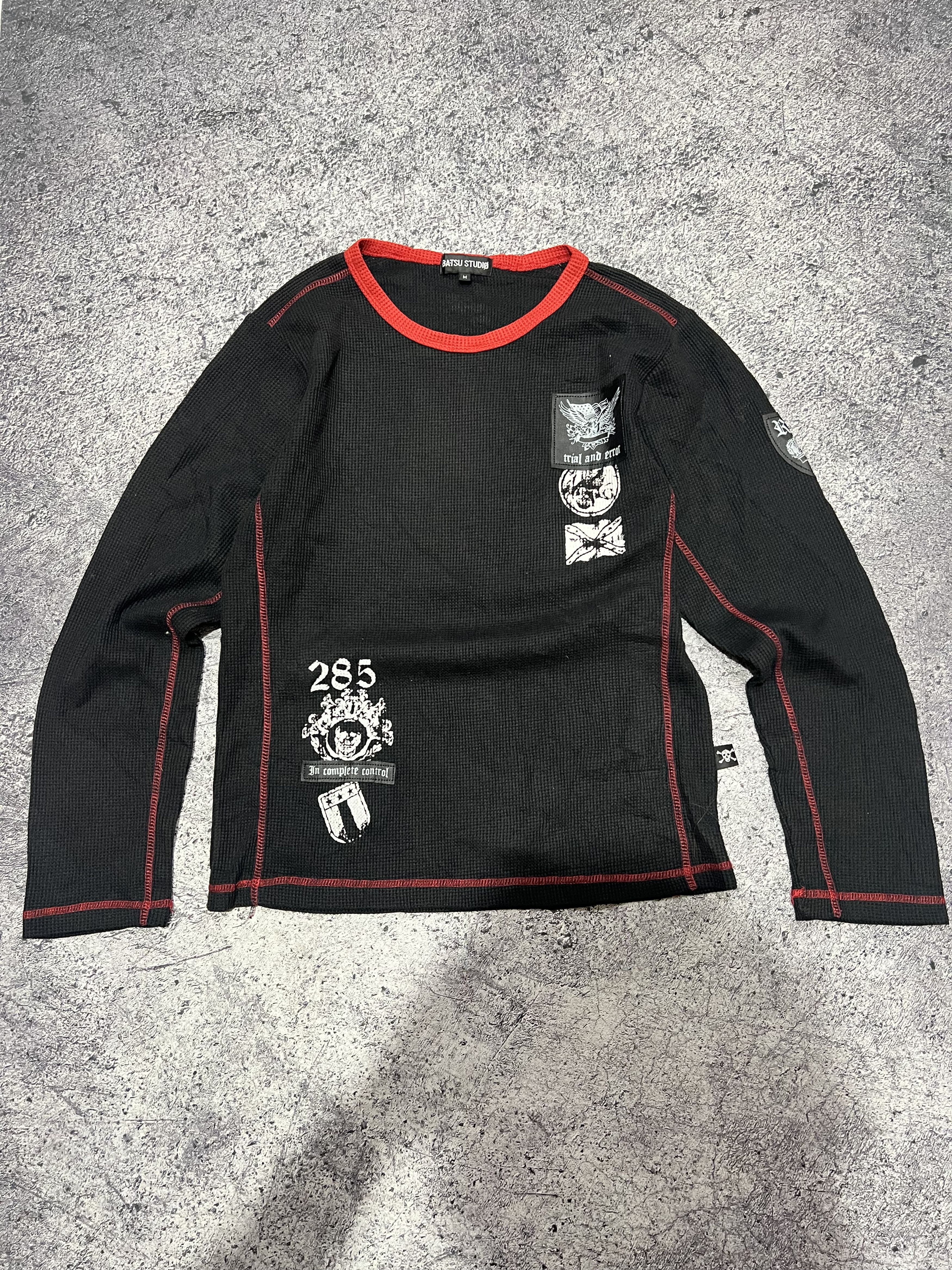 Japanese Brand 2000s Japanese Batsu Punk Ifsixwasnine Thermal y2k Lgb Size US M / EU 48-50 / 2 - 2 Thumbnail