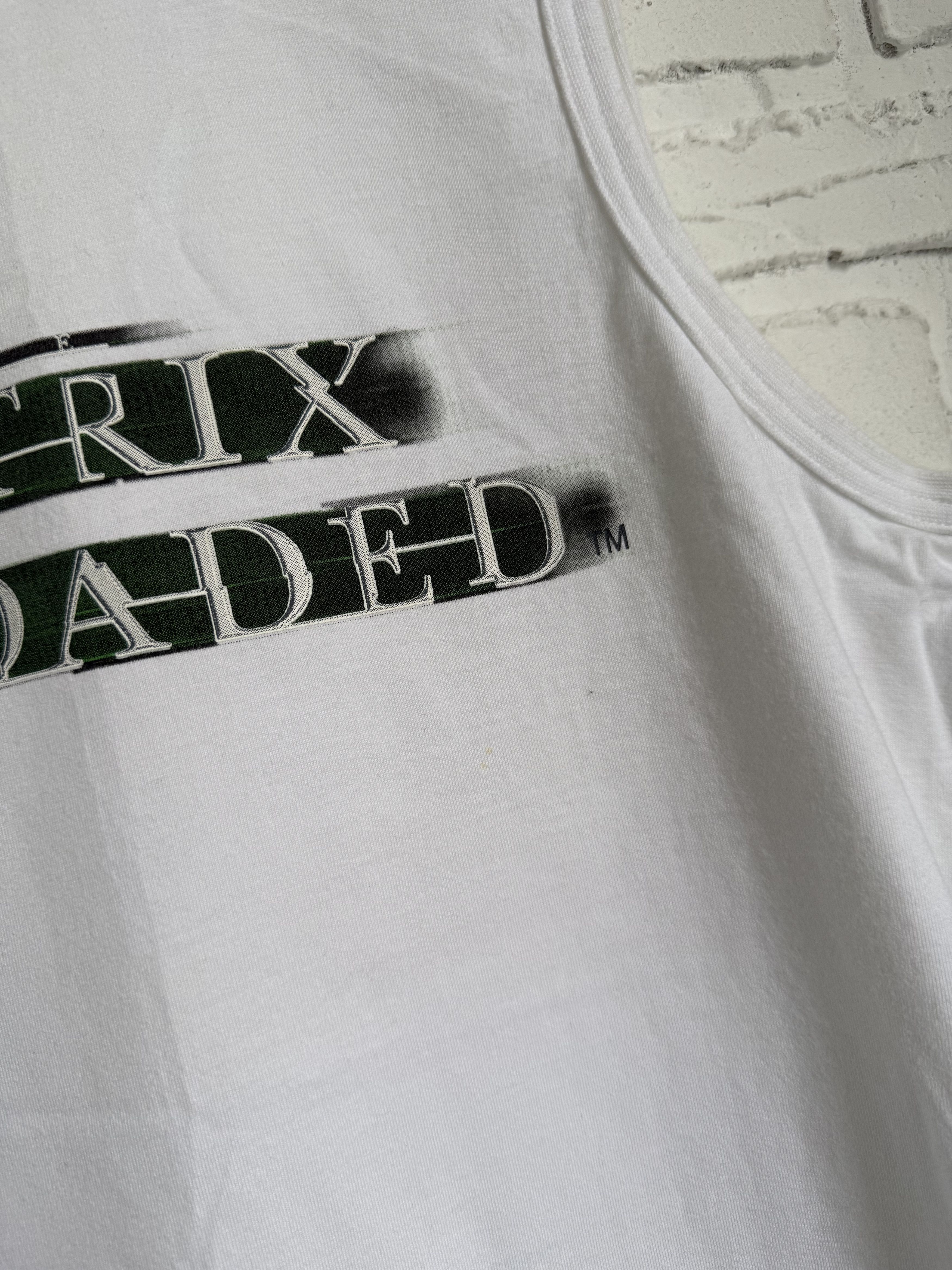 NEXT Vintage 2003 Next The Matrix Reloaded tank top t-shirt Size US M / EU 48-50 / 2 - 6 Thumbnail