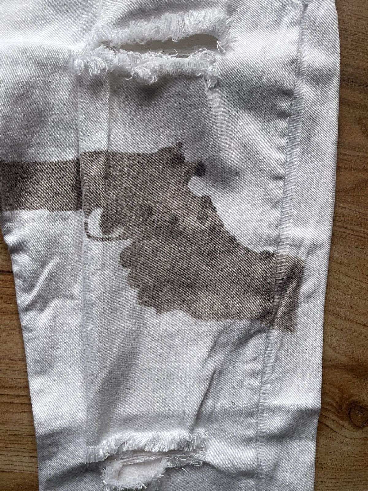 Japanese Brand "GOD IS A WEAPON" Custom Jeans byjeshal Size US 34 / EU 50 - 3 Thumbnail
