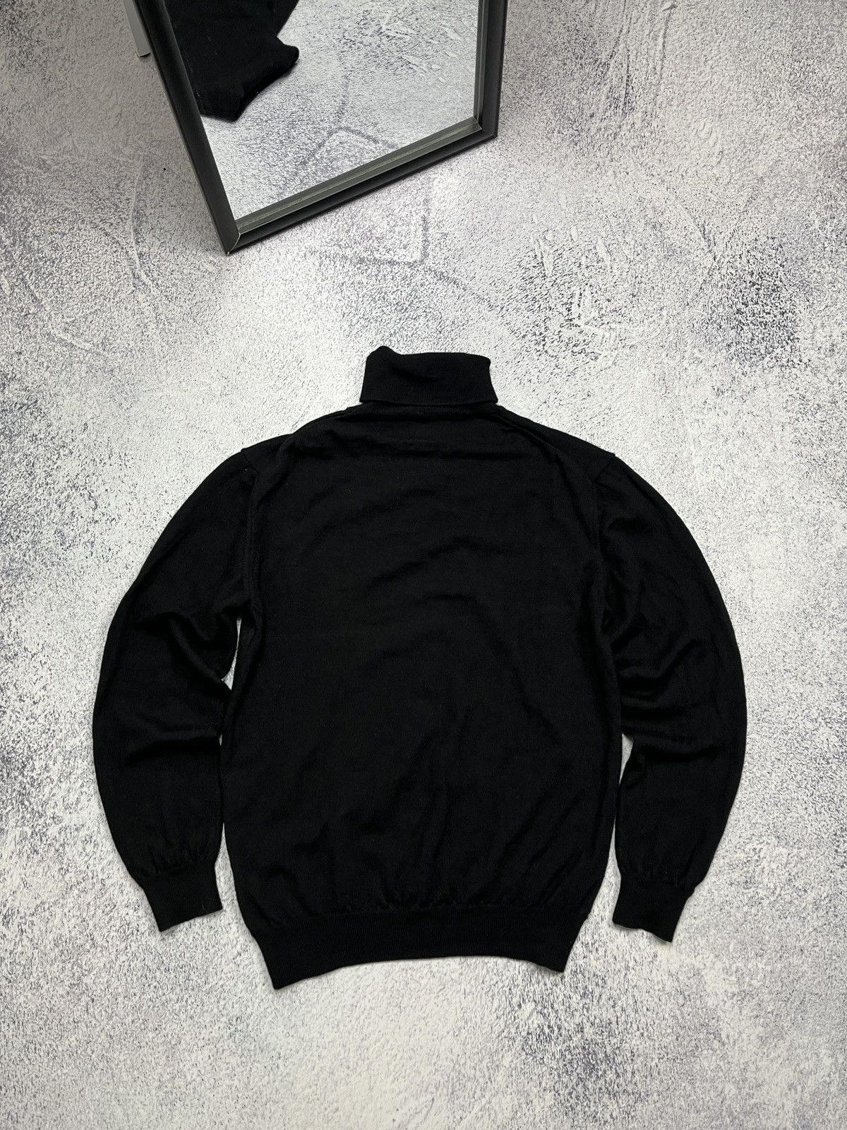 Boggi × Vintage Boggi Milano Turtleneck Wool Black Sweater Luxury Men’s L Size US L / EU 52-54 / 3 - 8 Thumbnail