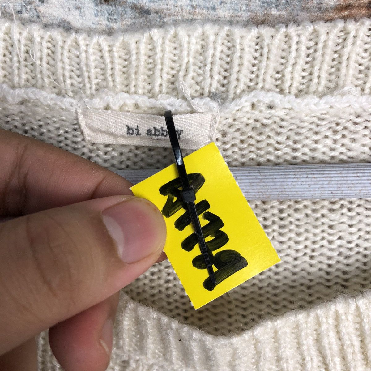 Homespun Knitwear × Japanese Brand × Vintage Bi Abbey White vintage Knitwear #A1739 Size L / US 10 / IT 46 - 9 Thumbnail