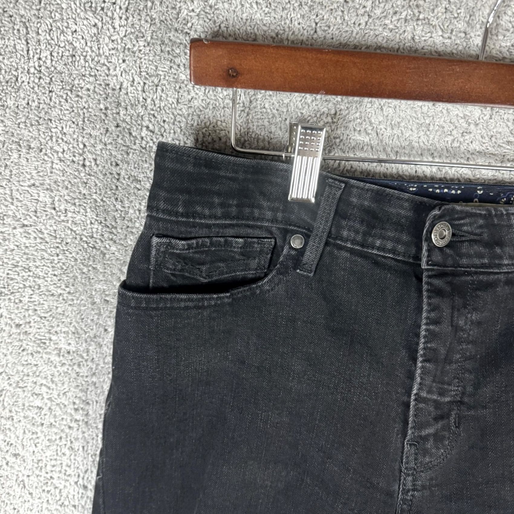 Levi's Levis Perfect Waist 525 Jeans Womens 12 Black Straight Leg Dark Wash Stretch Size 34" / US 12 / IT 48 - 2 Thumbnail