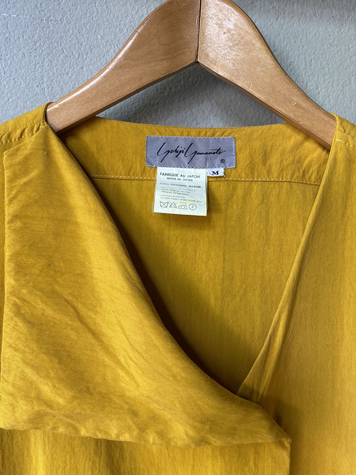 Yohji Yamamoto Yohji Yamamoto vintage yellow mustard blouse Size M / US 6-8 / IT 42-44 - 6 Thumbnail