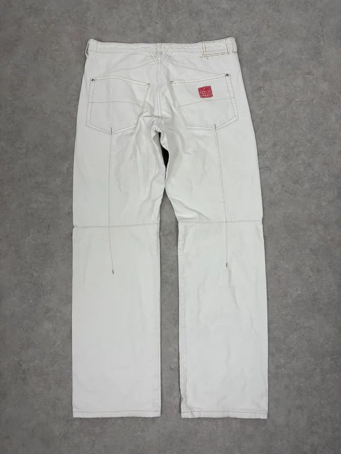 Marithe + Francois Girbaud 2000s Marithé + François Girbaud White Denim Jeans Size US 33 - 7 Thumbnail