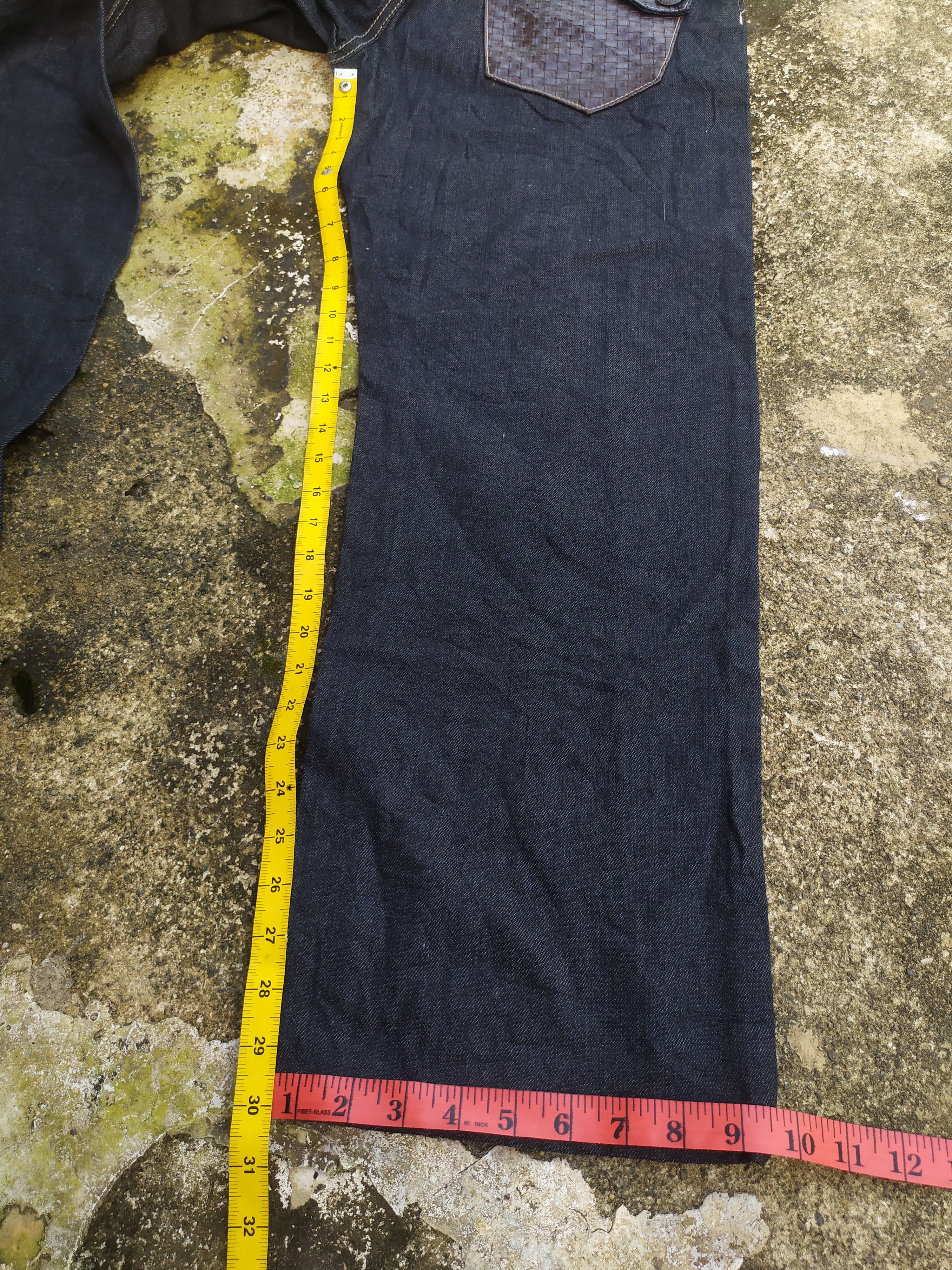 JNCO Kanji Jeans Baggy Leather Pocket Design Size US 34 / EU 50 - 10 Thumbnail