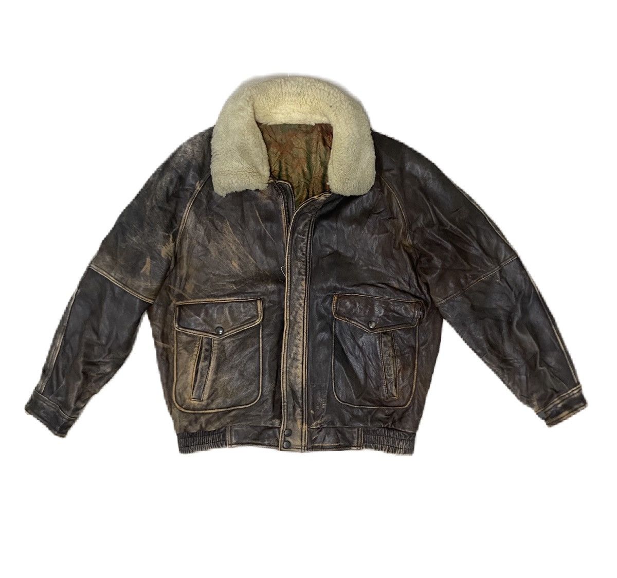 KMRii × Vintage VINTAGE DISTRESS A2 DESIGN JACKET ZUFOLO FUR COLLAR Size US L / EU 52-54 / 3 - 1 Thumbnail