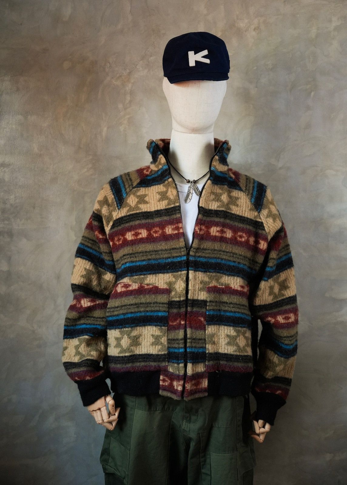 Woolrich Woolen Mills Vintage Woolrich Southwest Wool Bomber Jacket Size US L / EU 52-54 / 3 - 1 Thumbnail